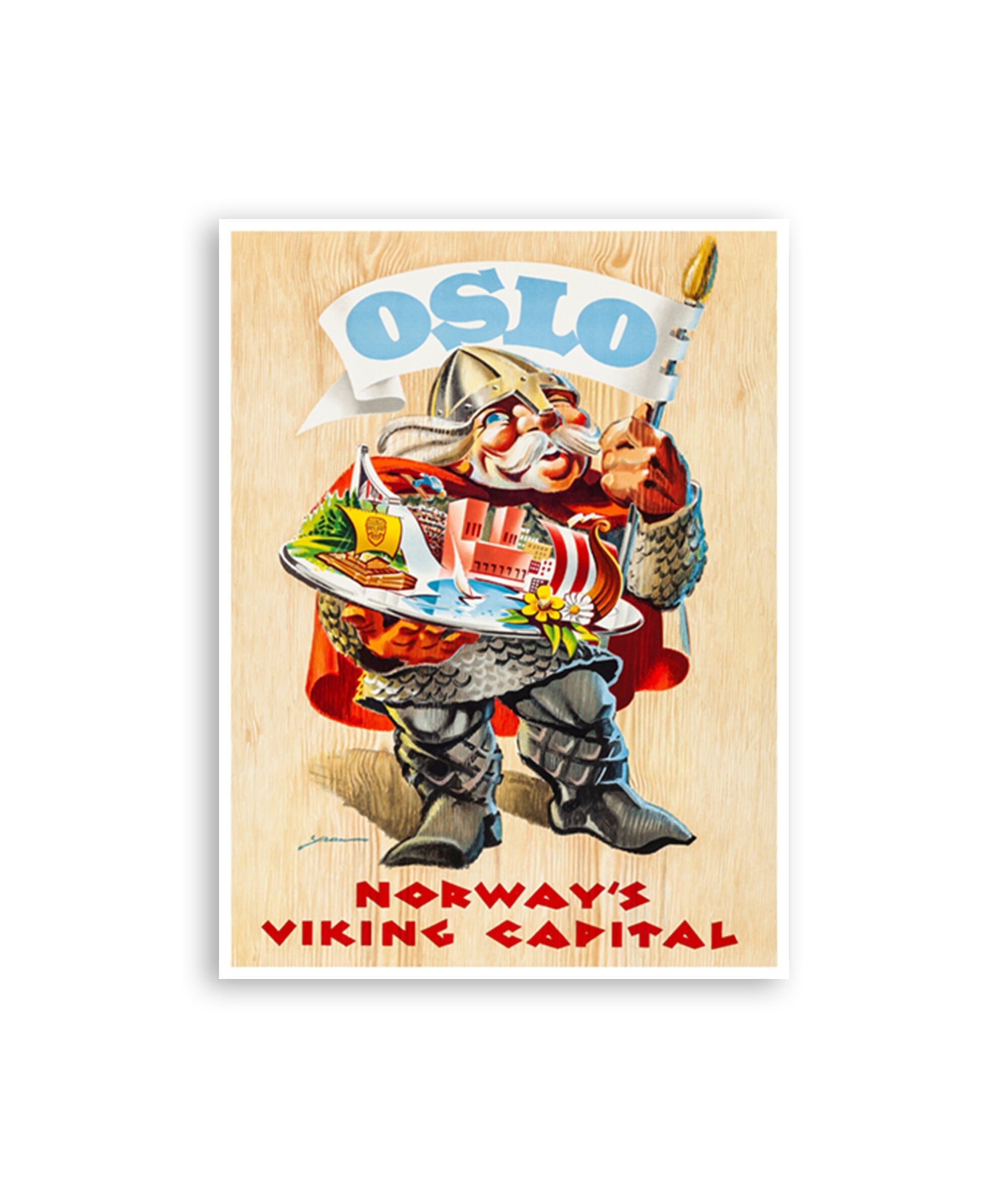 Oslo Norway Art Travel Poster Print Vintage Nordic Home Decor (XR2435)