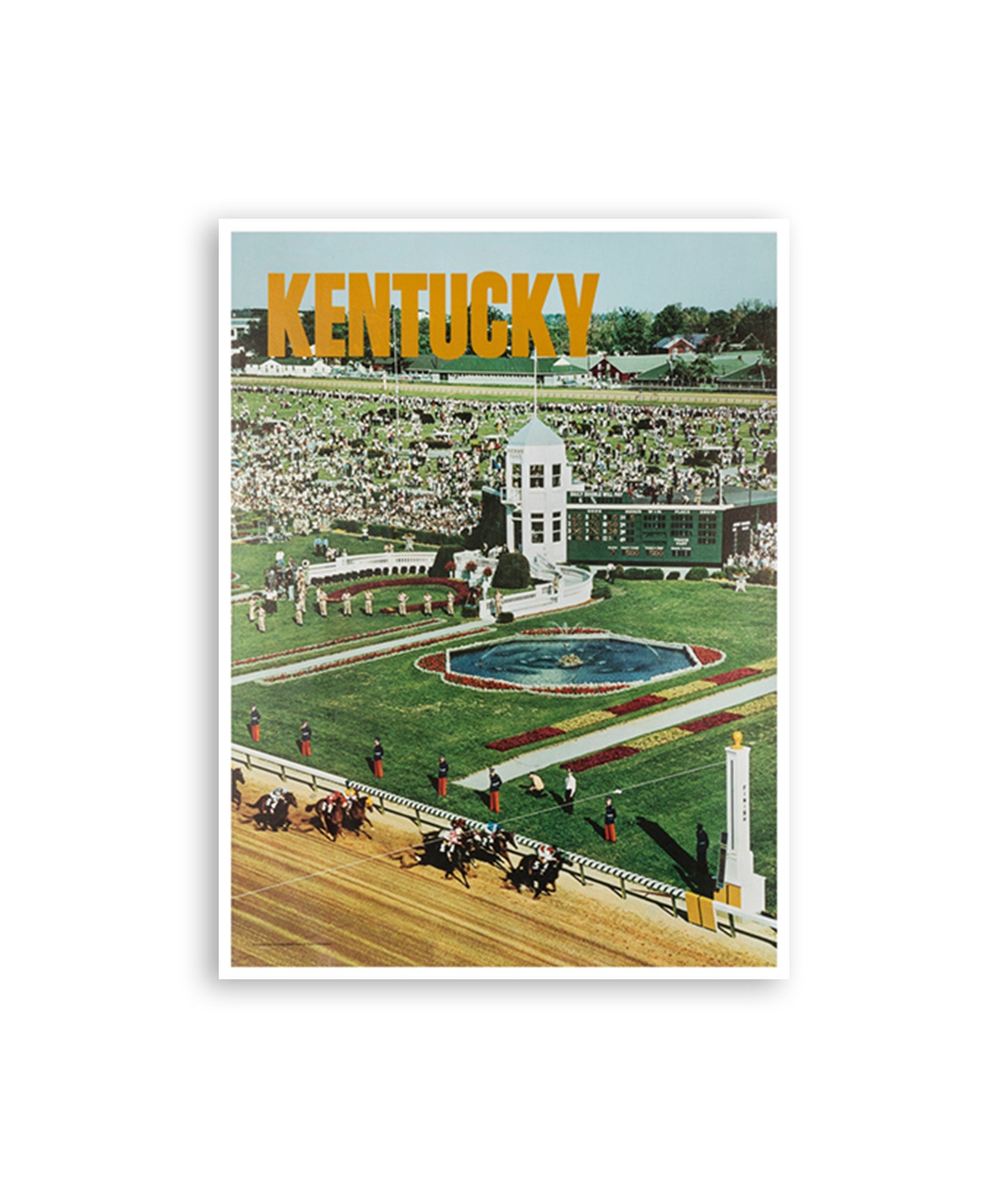 Kentucky Derby Poster Travel Art Horseback Riding Print Vintage Home Decor (H1099)