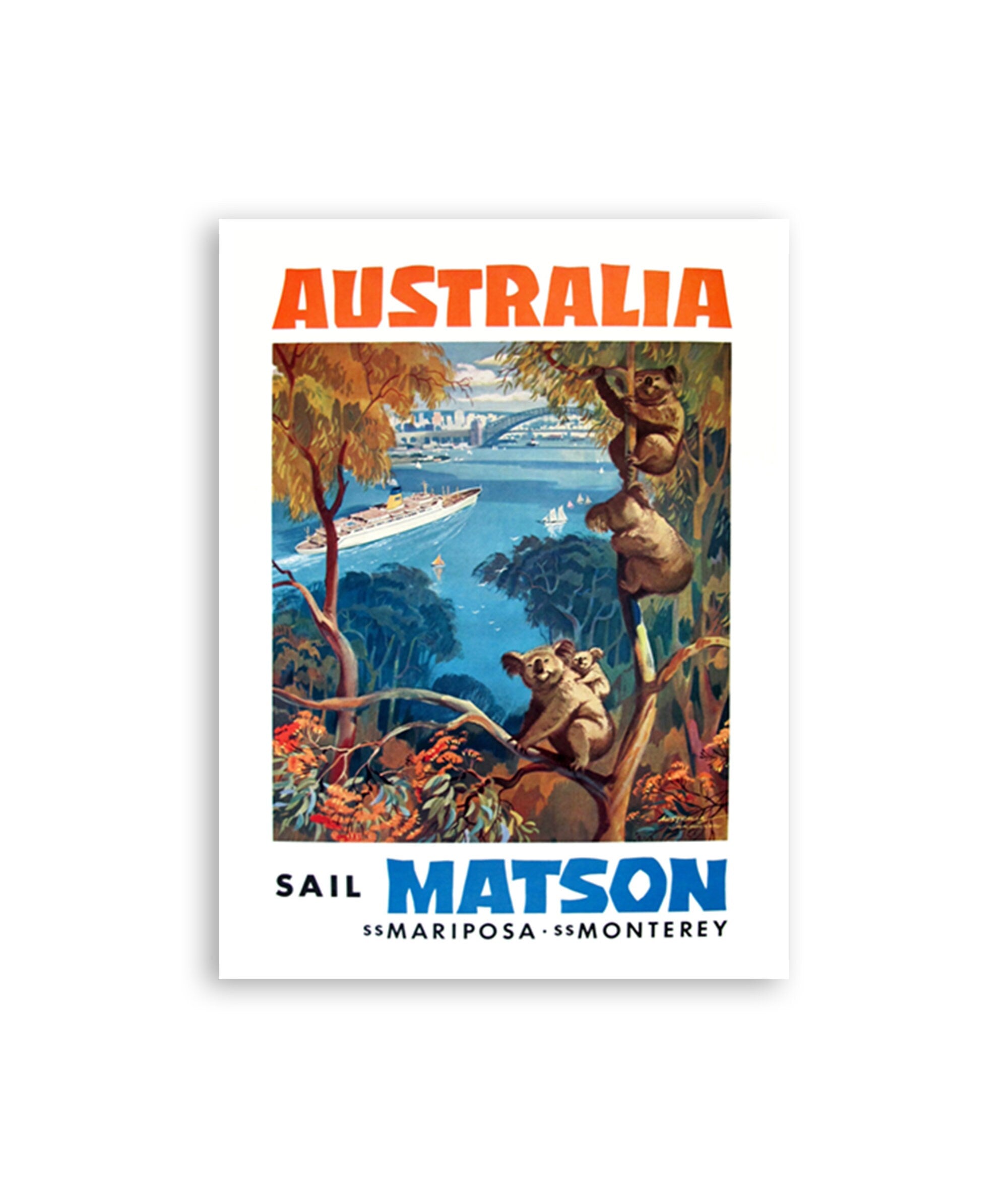 Australia Travel Poster Wall Art Print (H781)