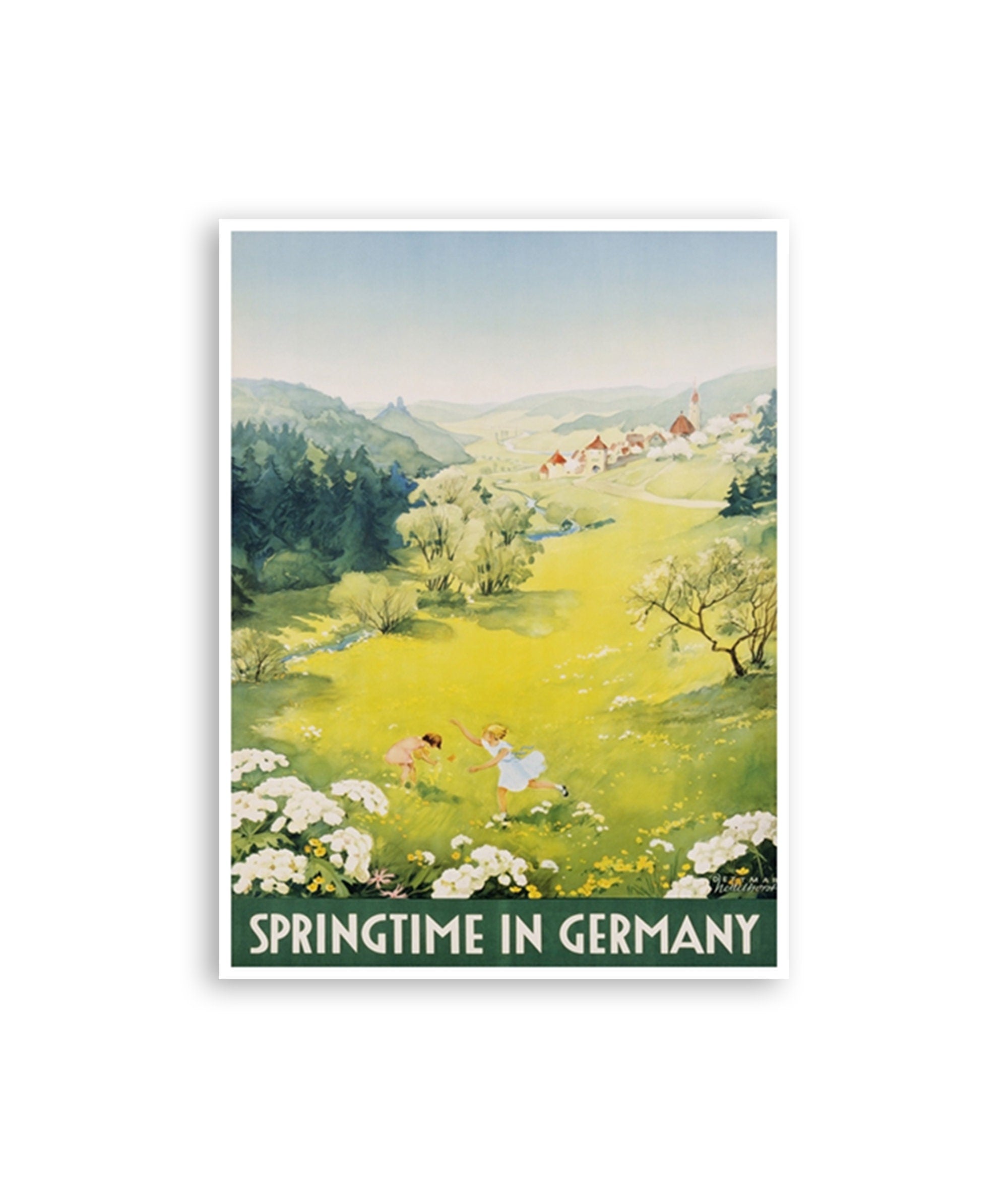 German Wall Art Travel Germany Poster Print Vintage Home Decor (XR1508)