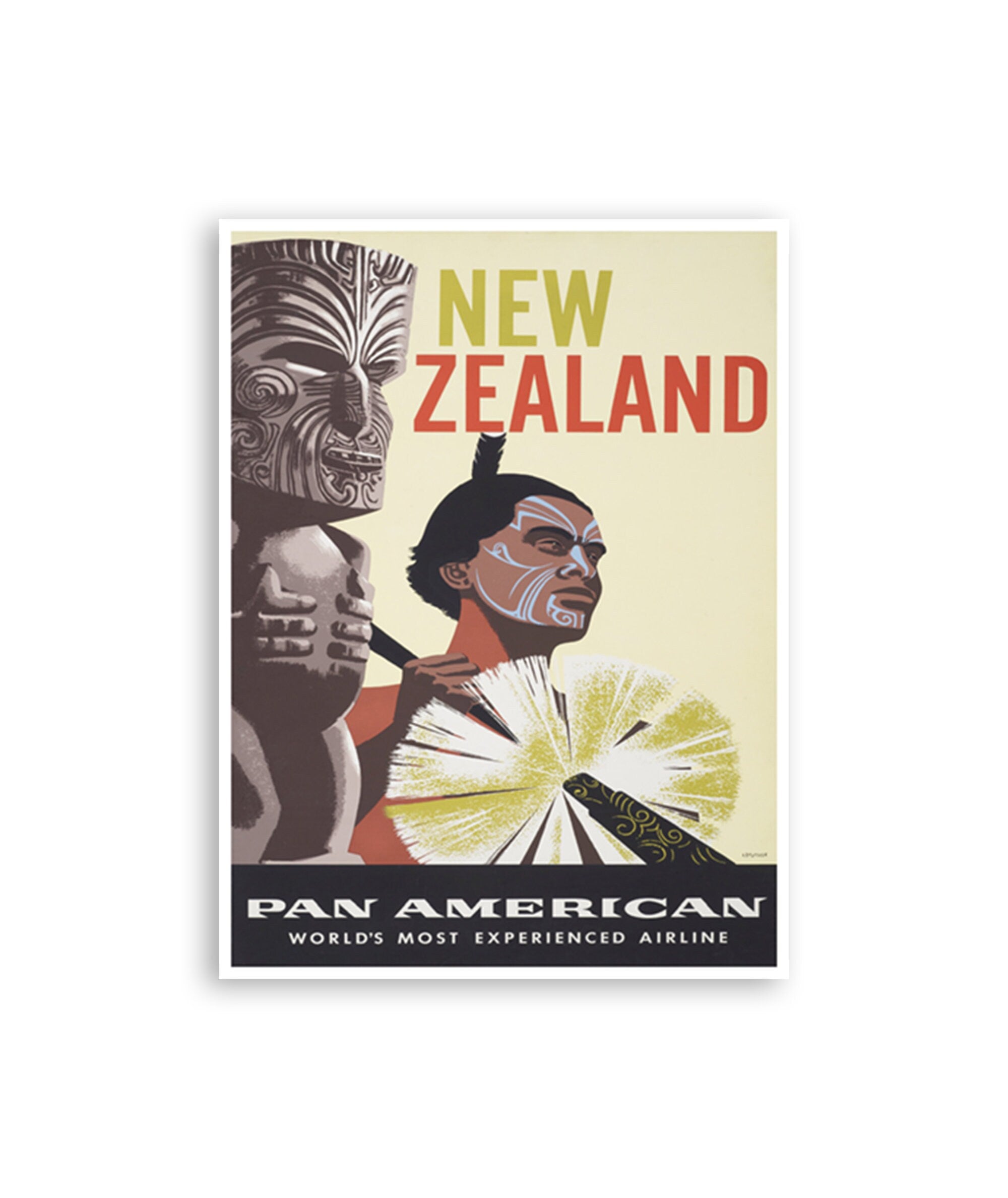 New Zealand Poster Travel Art Print Retro (XR3877)