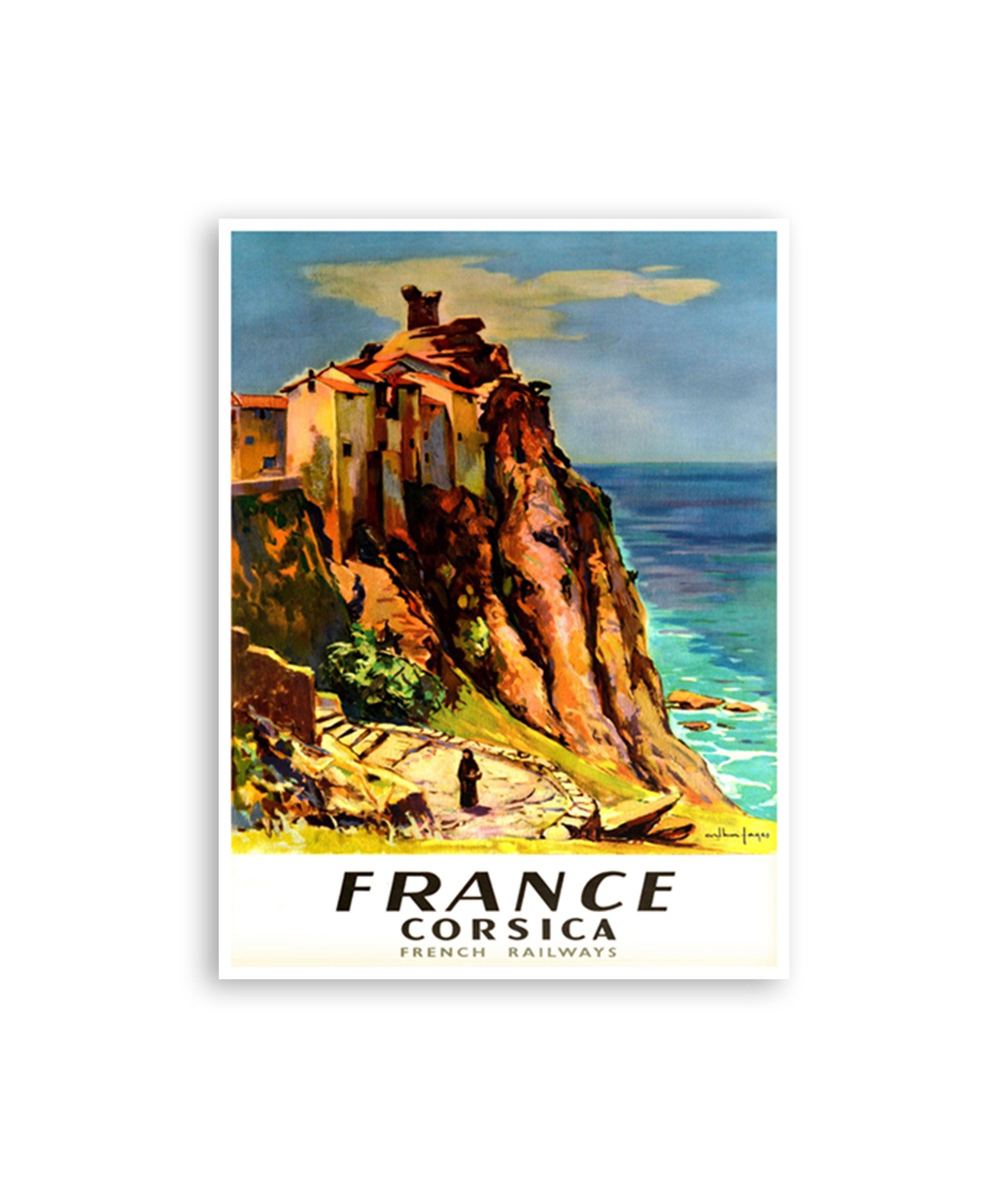 Corsica Wall Art Travel Poster France (H1129)