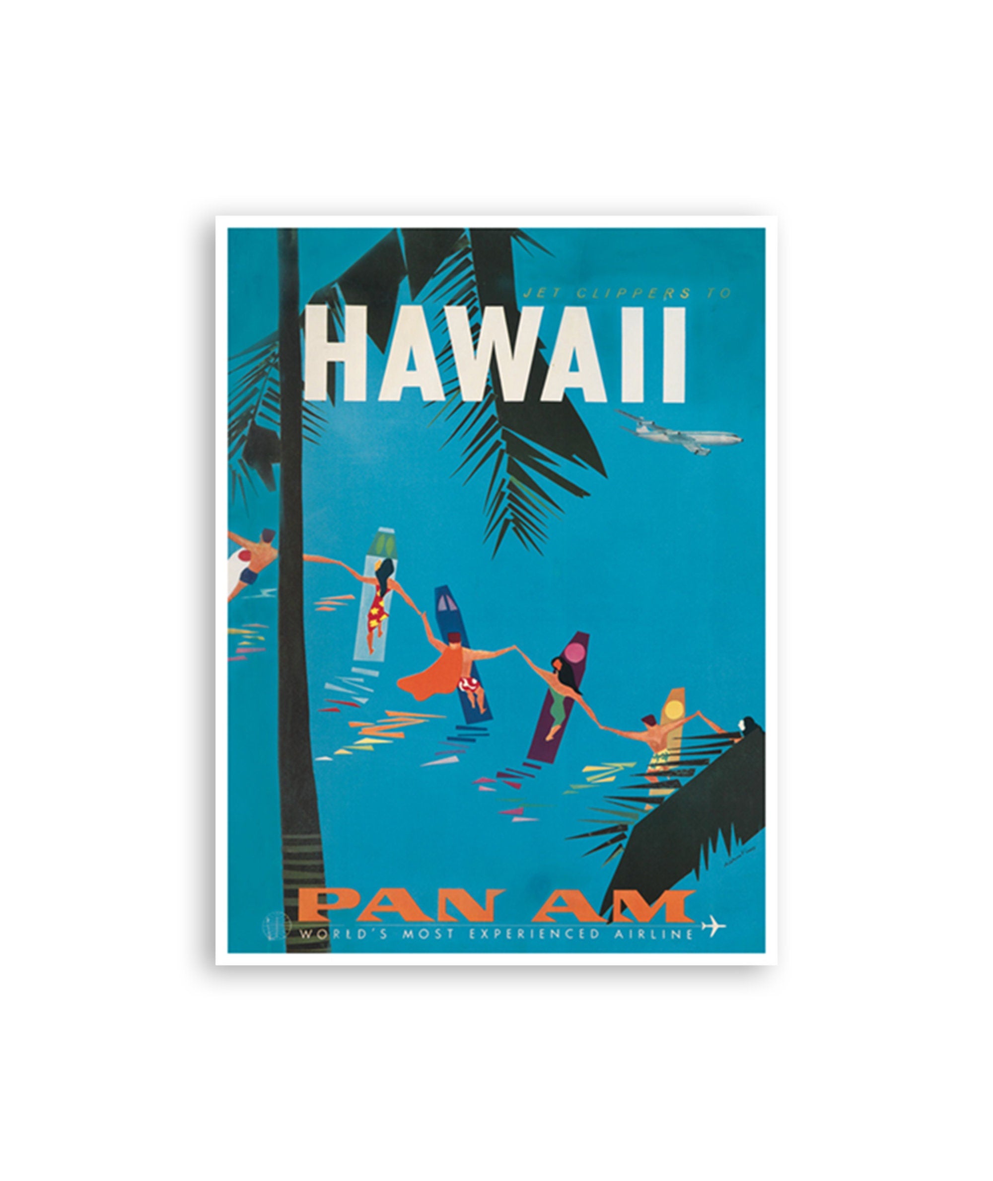 Hawaii Travel Art Vintage Retro Travel Poster (XR3895)