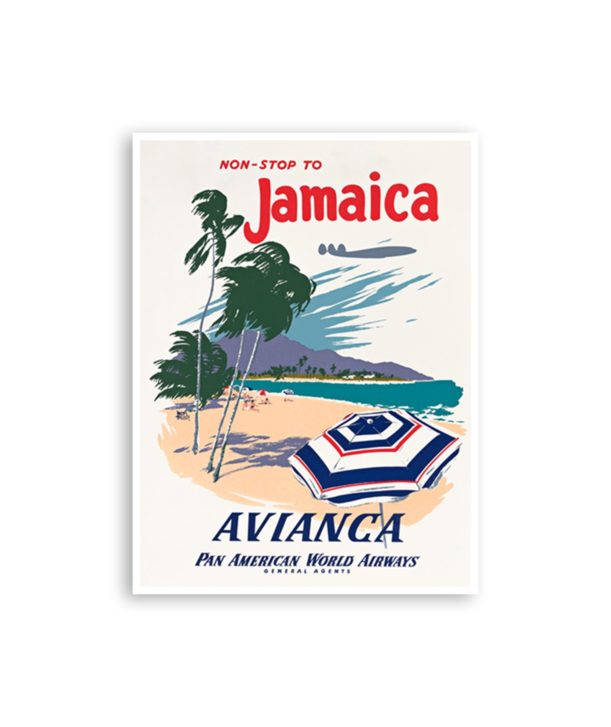 Jamaica Travel Poster Art Print Jamaican Vintage Home Decor (XR3776)