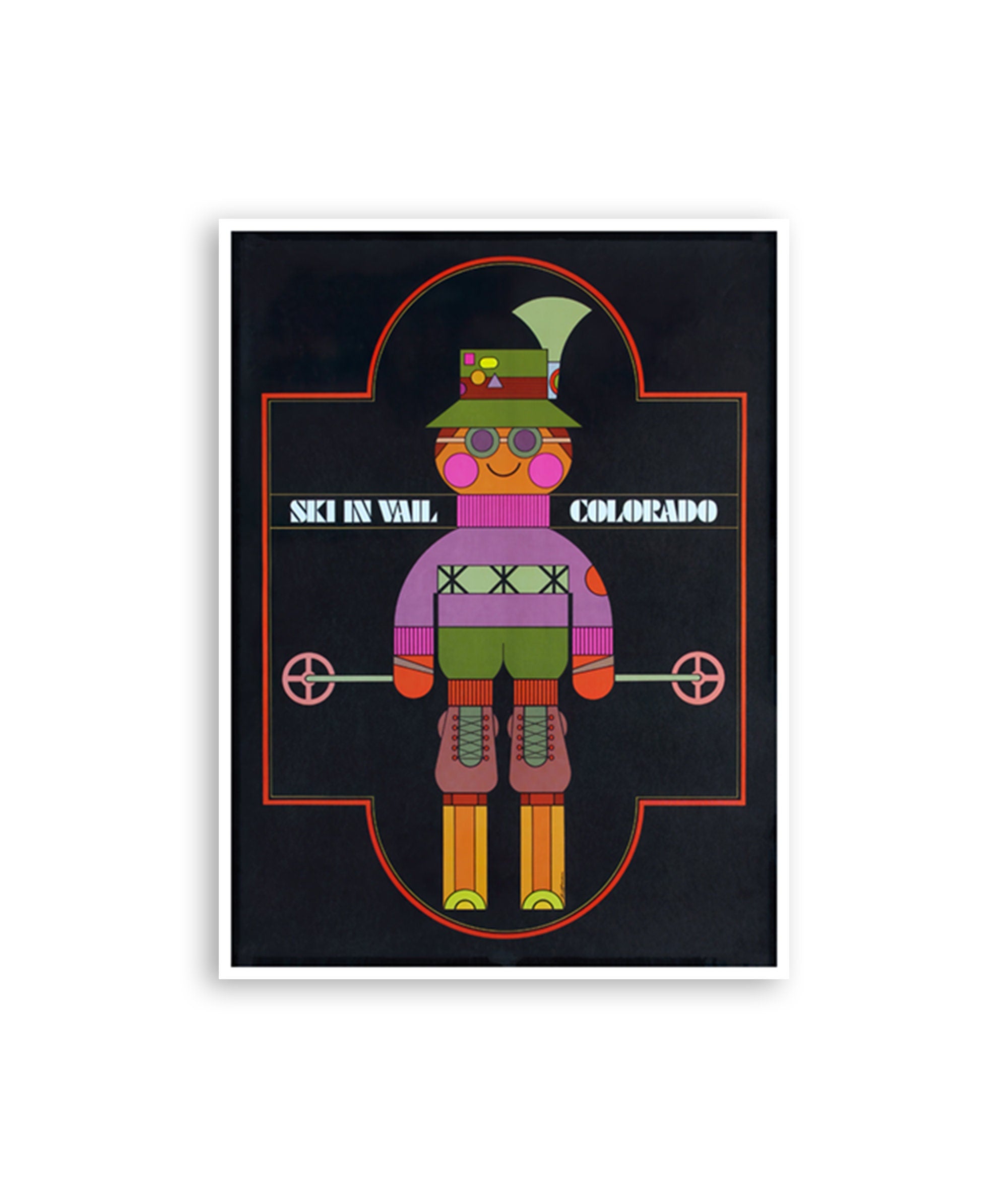Vail Ski Art Colorado Skiing Poster Decor Retro Vintage Print (H1221)