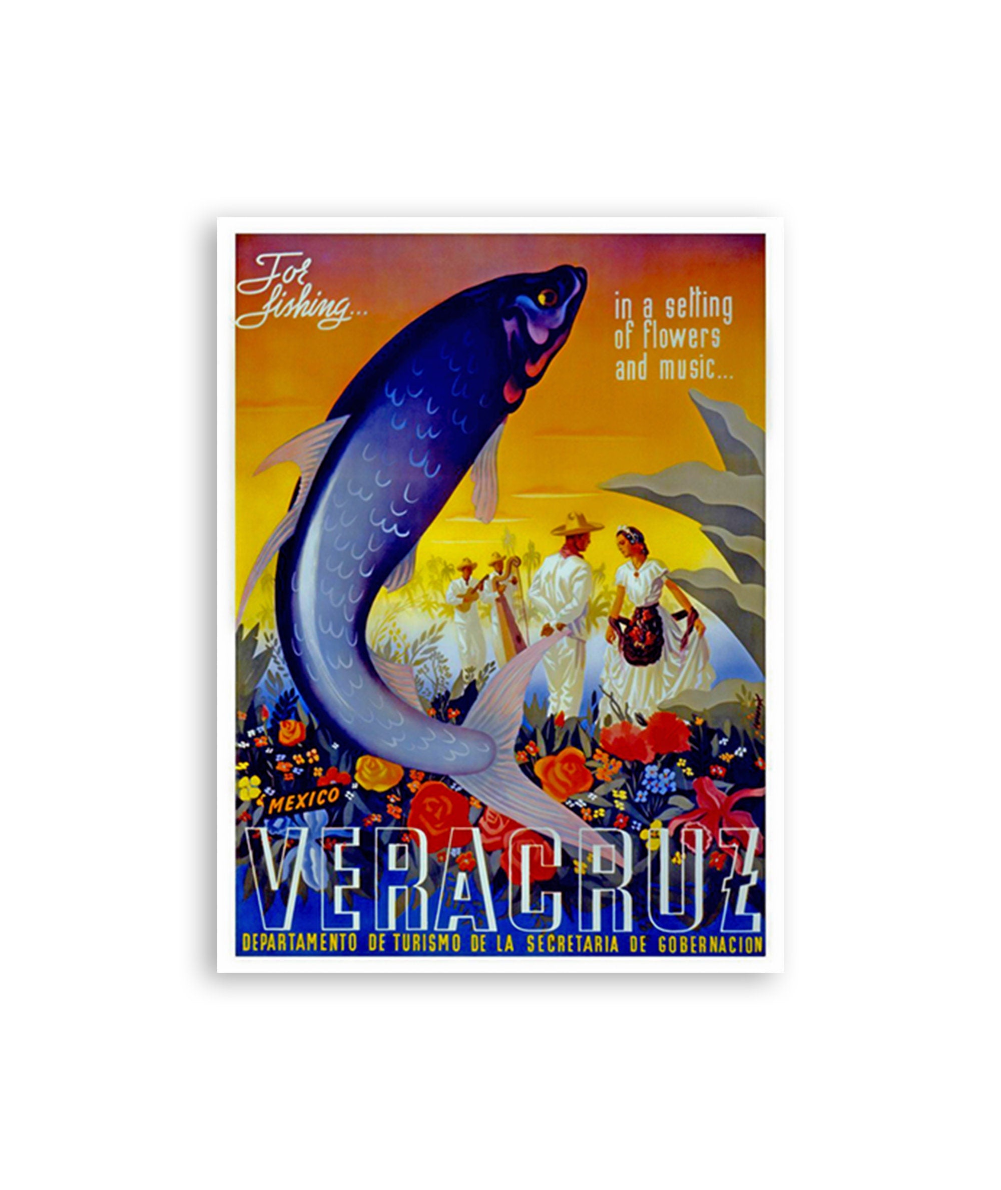 Veracruz Art Mexico Travel Poster Mexican Art Print (TR13)
