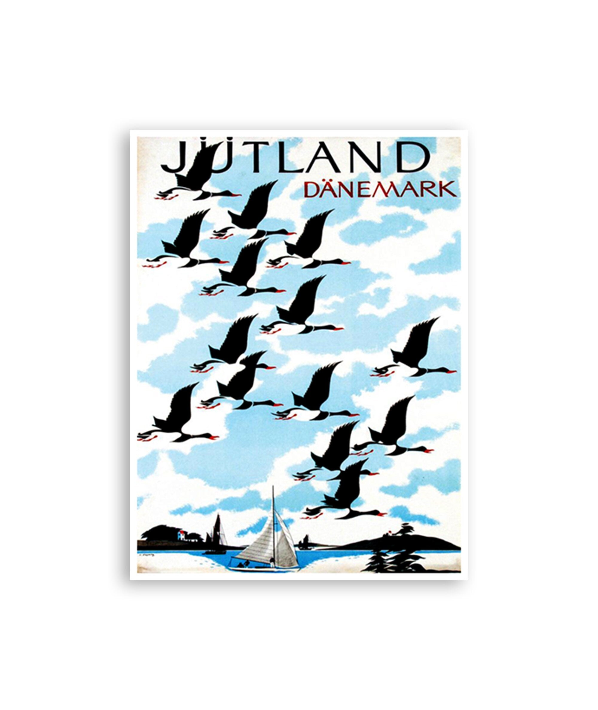 Denmark Vintage Travel Poster Wall Art Print (ZT571)