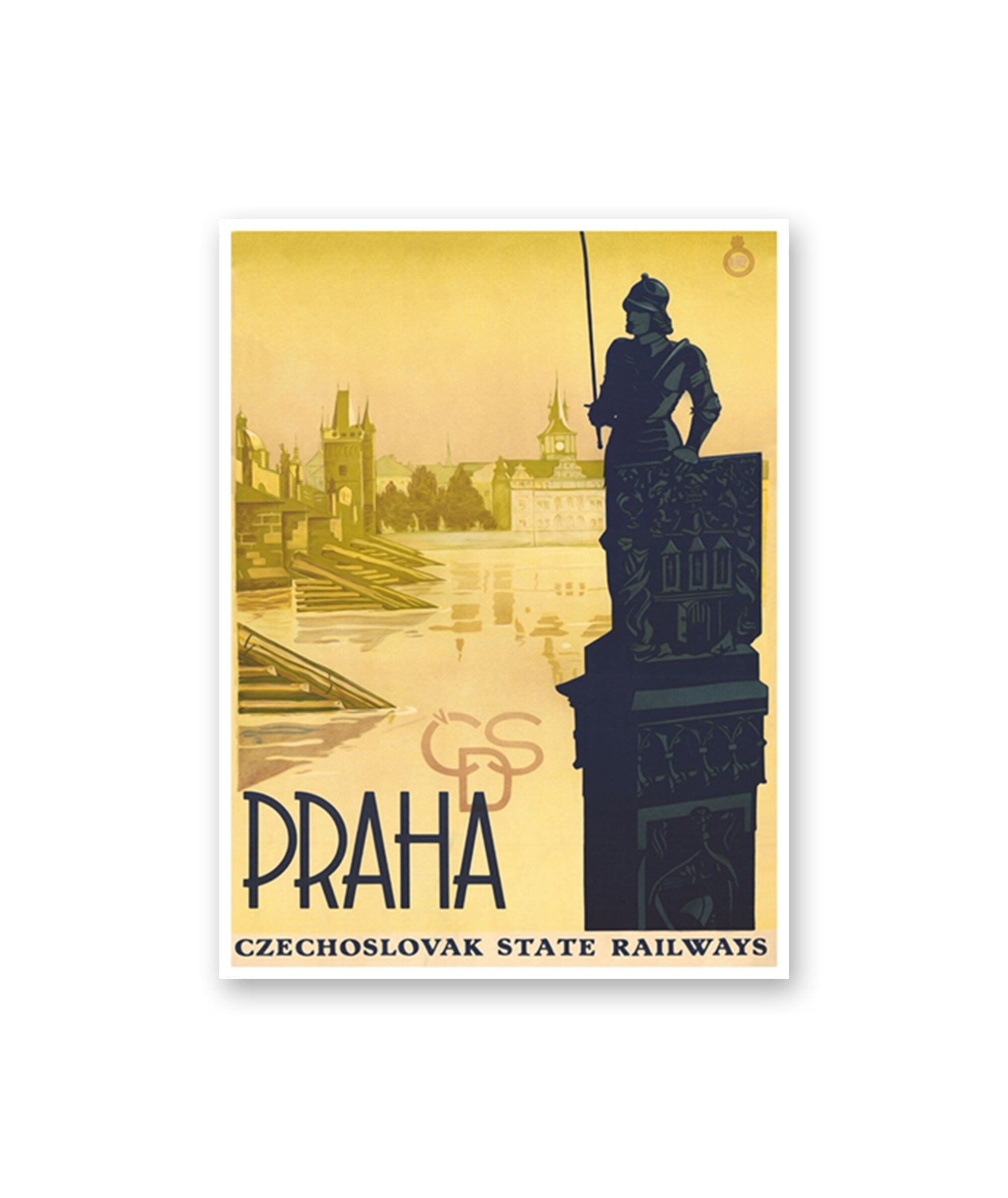 Praha Travel Art Czech Republic Poster Retro Print (XR2286)