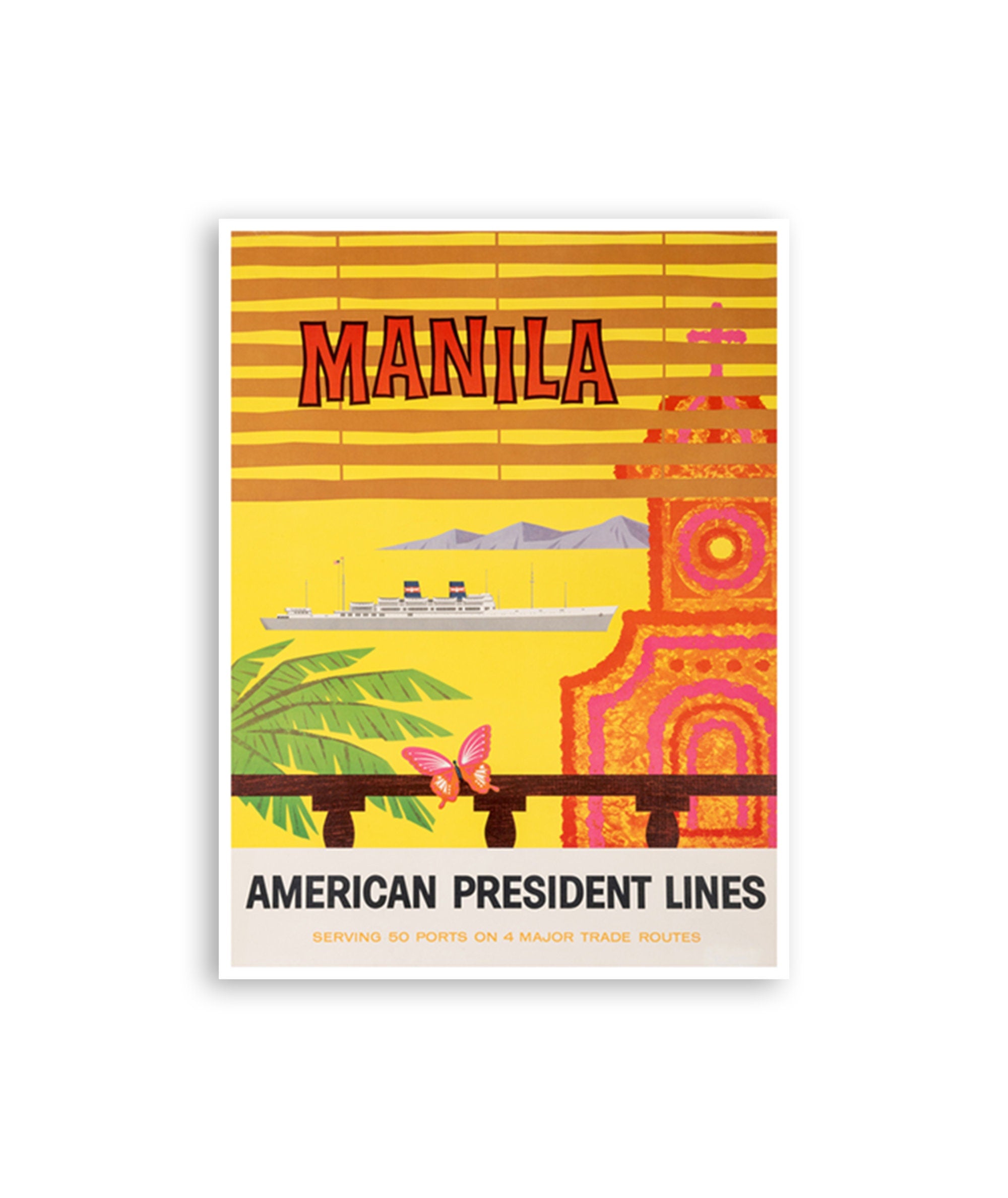 Vintage Manila Art Philippines Travel Poster Filipino Print Home Decor (XR2243)