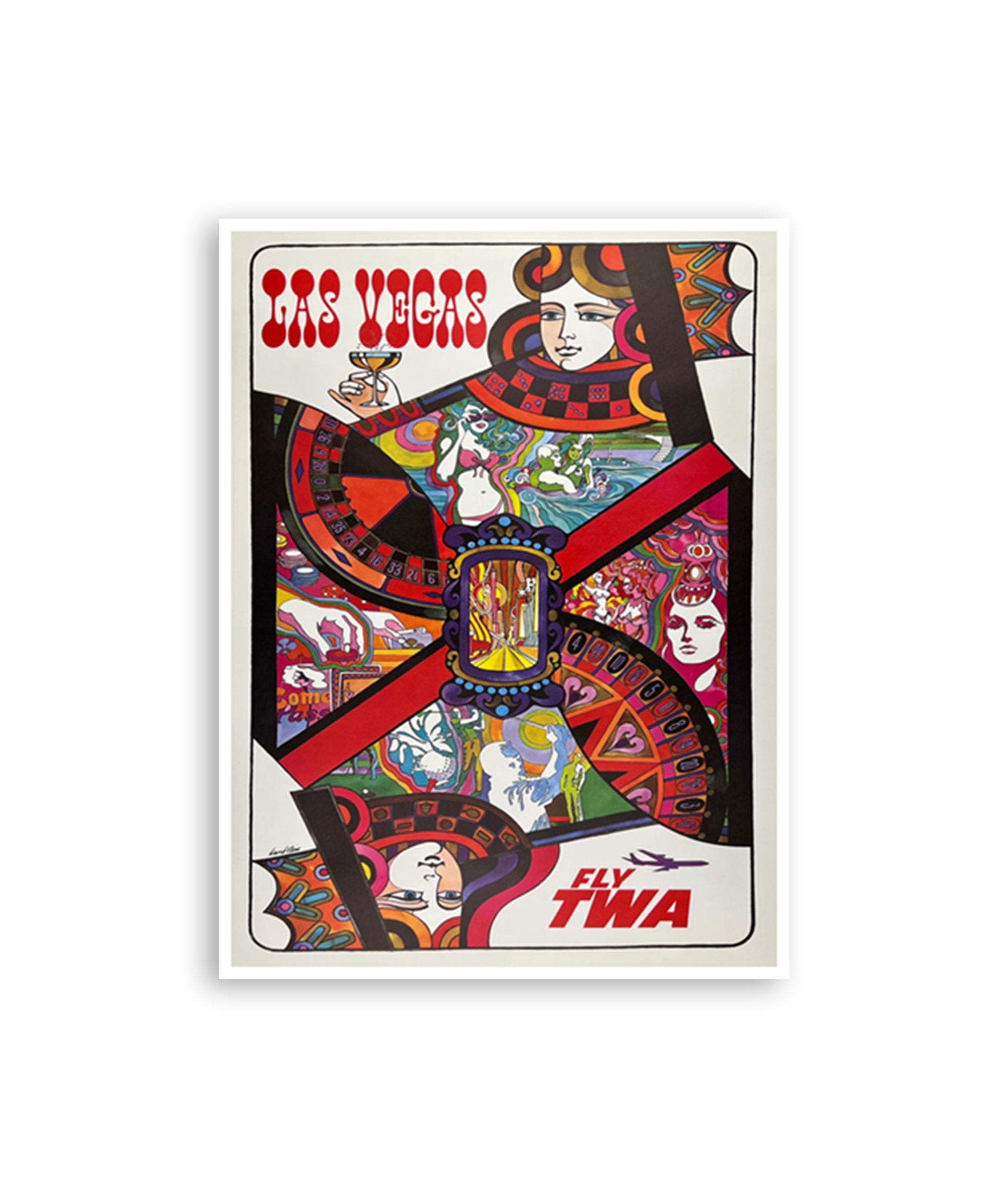 Las Vegas Art Nevada Poster Vegas Gift Vintage Travel Poster Print (ZT430)a