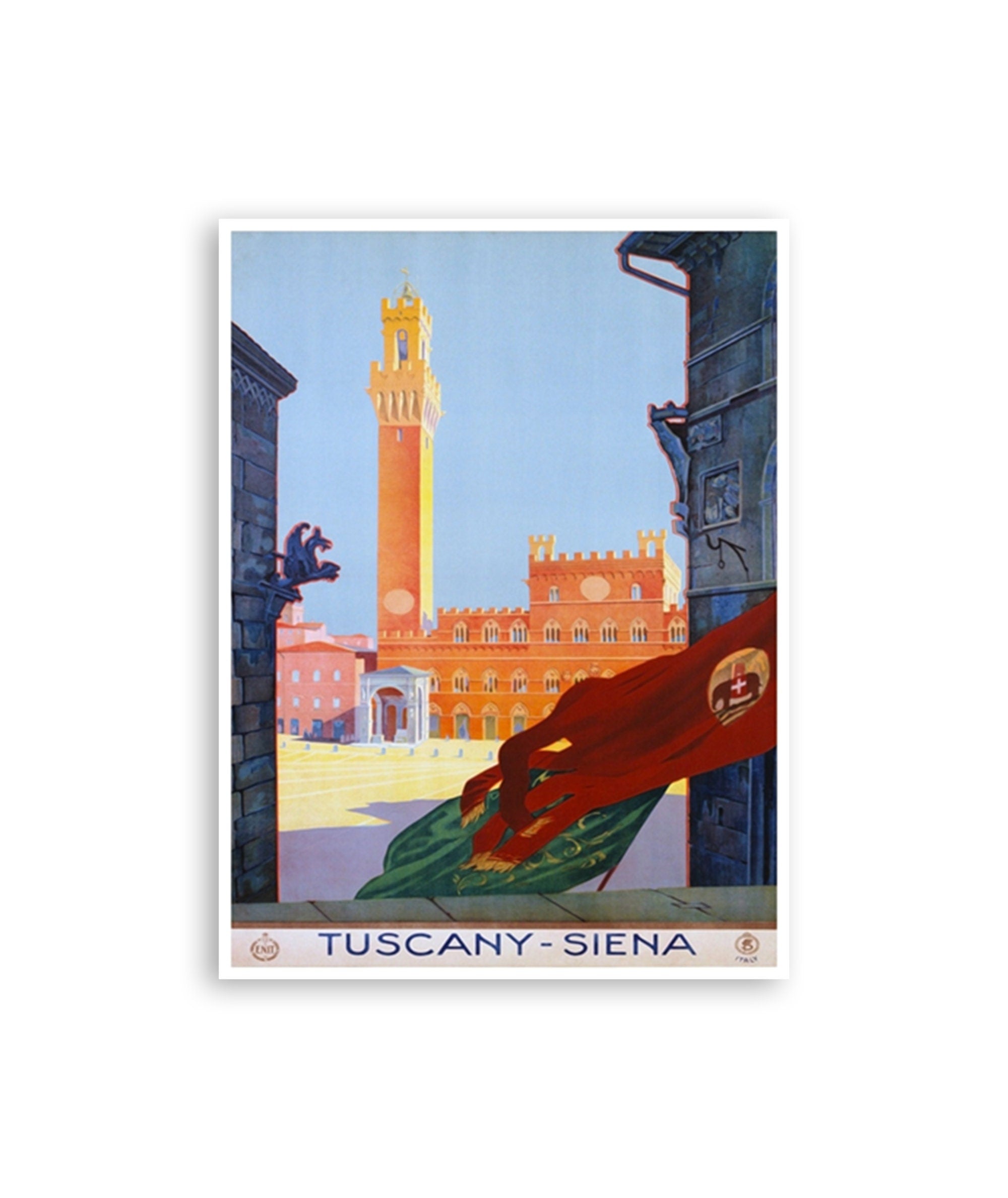 Tuscany Art Print Italy Travel Poster Italian Present (TR82)a