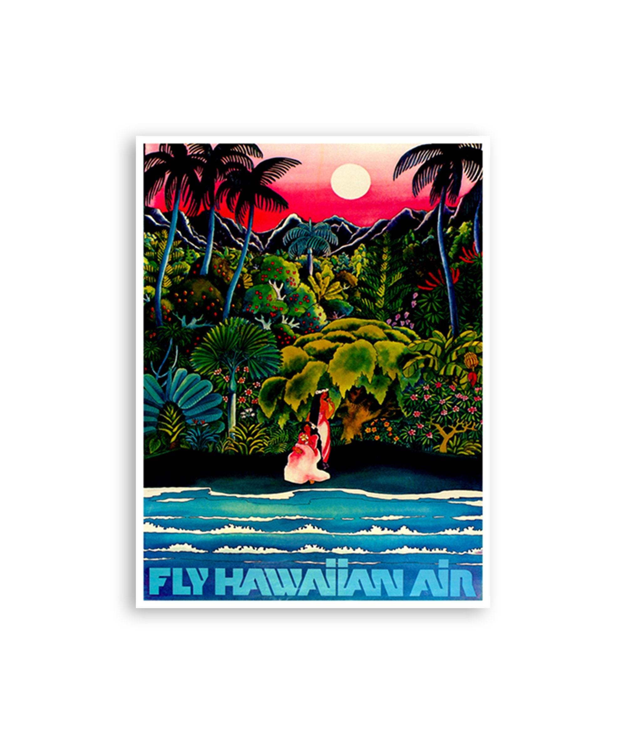 Hawaii Art Retro Poster Art Travel Poster Wall Art Print (ZT486)