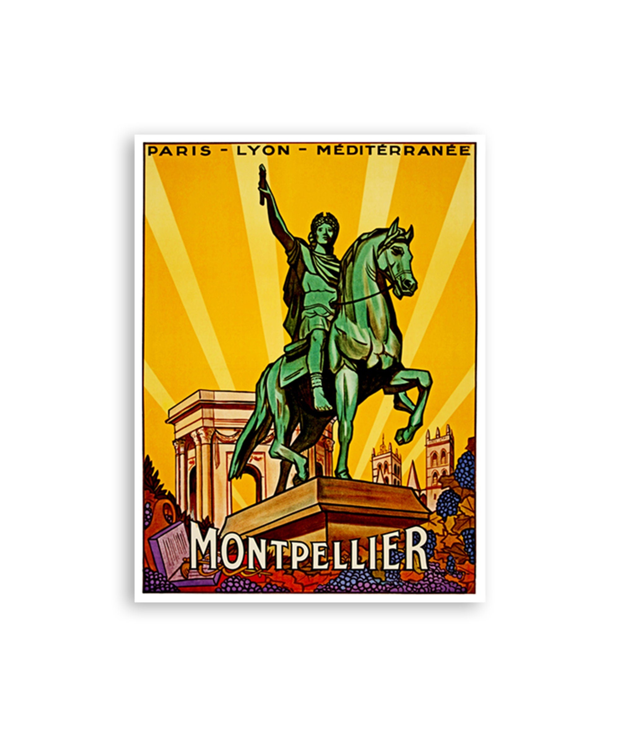 Montpellier France Travel Art Print Vintage Home Decor Poster (ZT143)