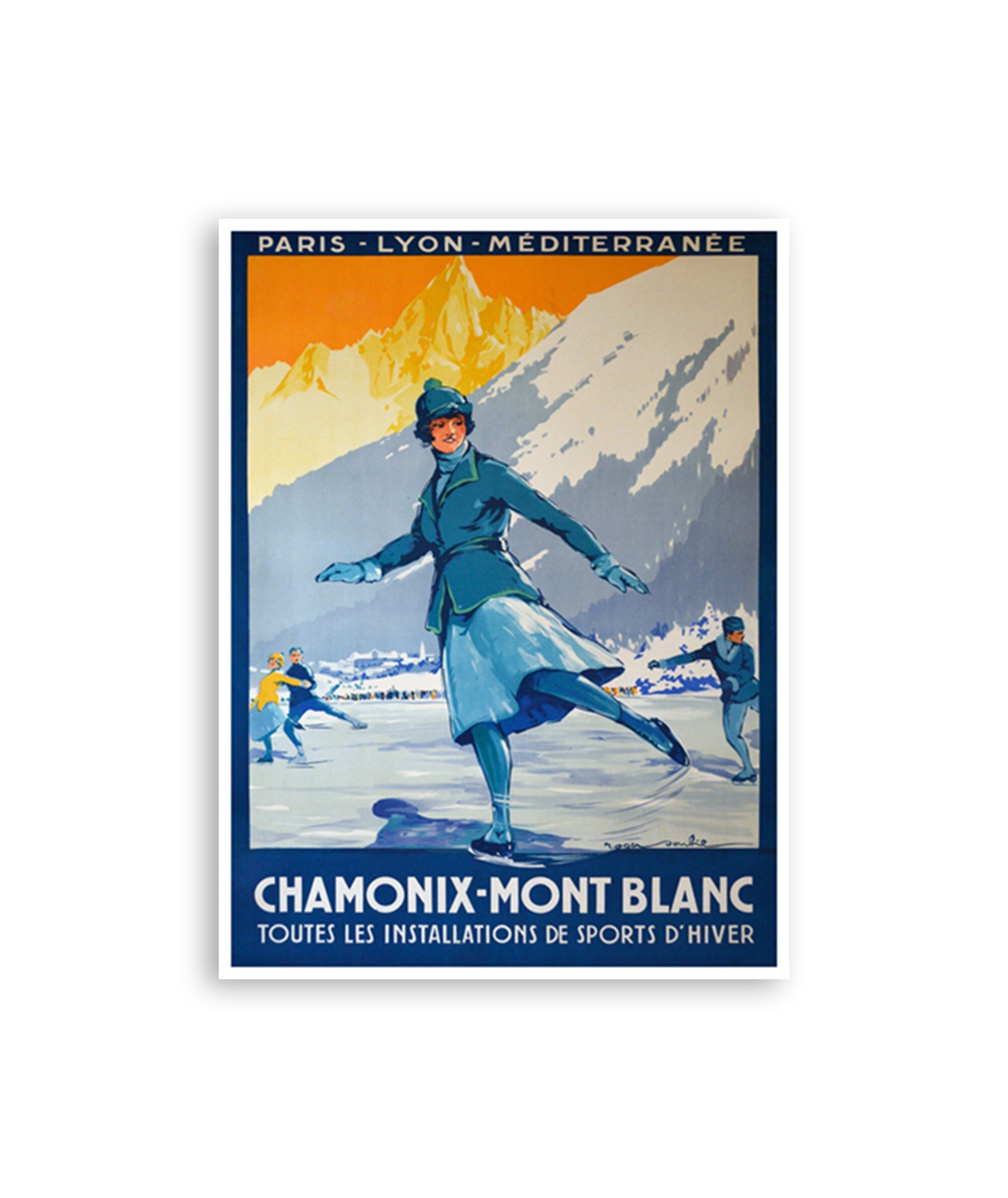 Travel Poster France Art Print Chamonix Vintage Home Decor (ZT123)