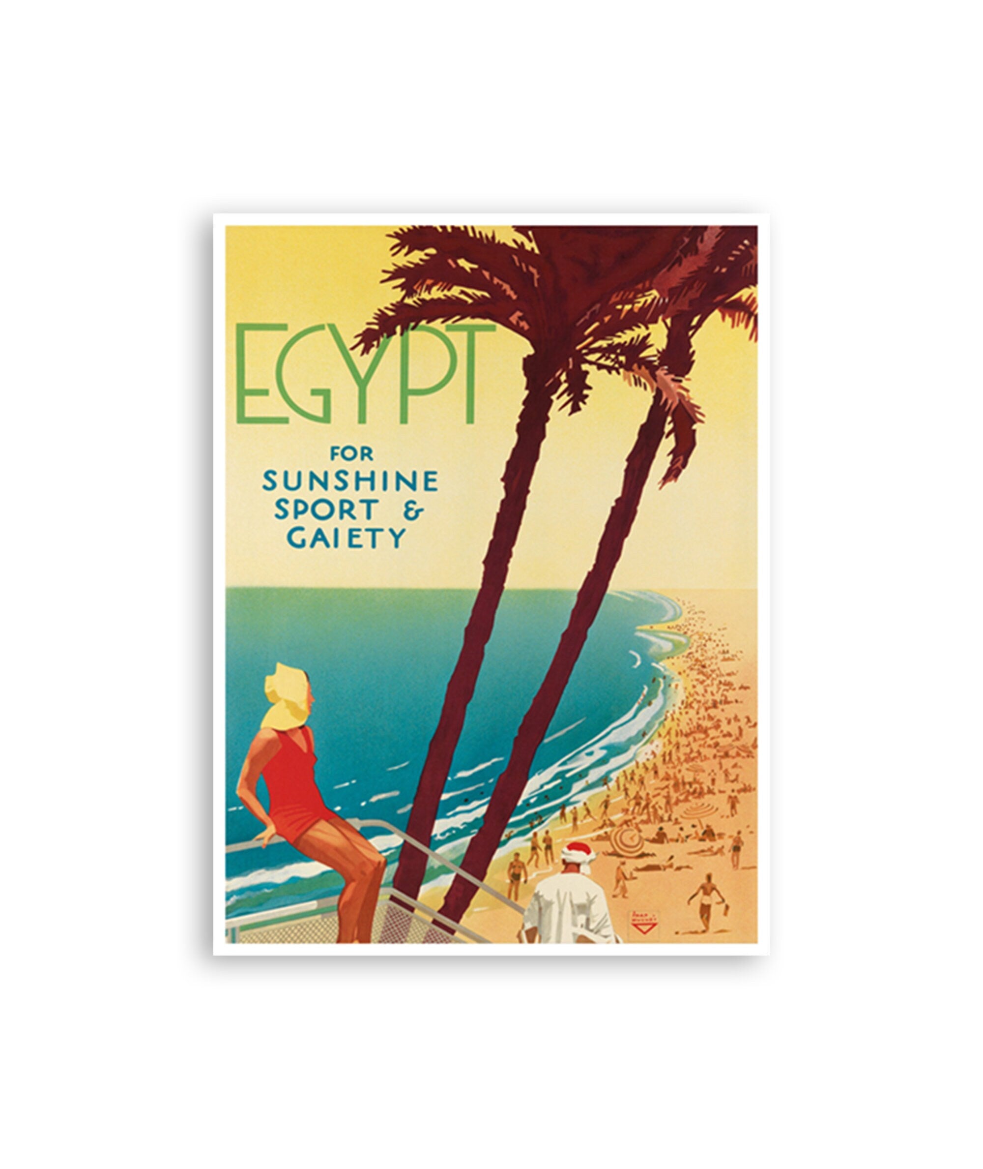 Vintage Egypt Print Egyptian Wall Art Retro Travel Poster Traveler Gift (XR3898)
