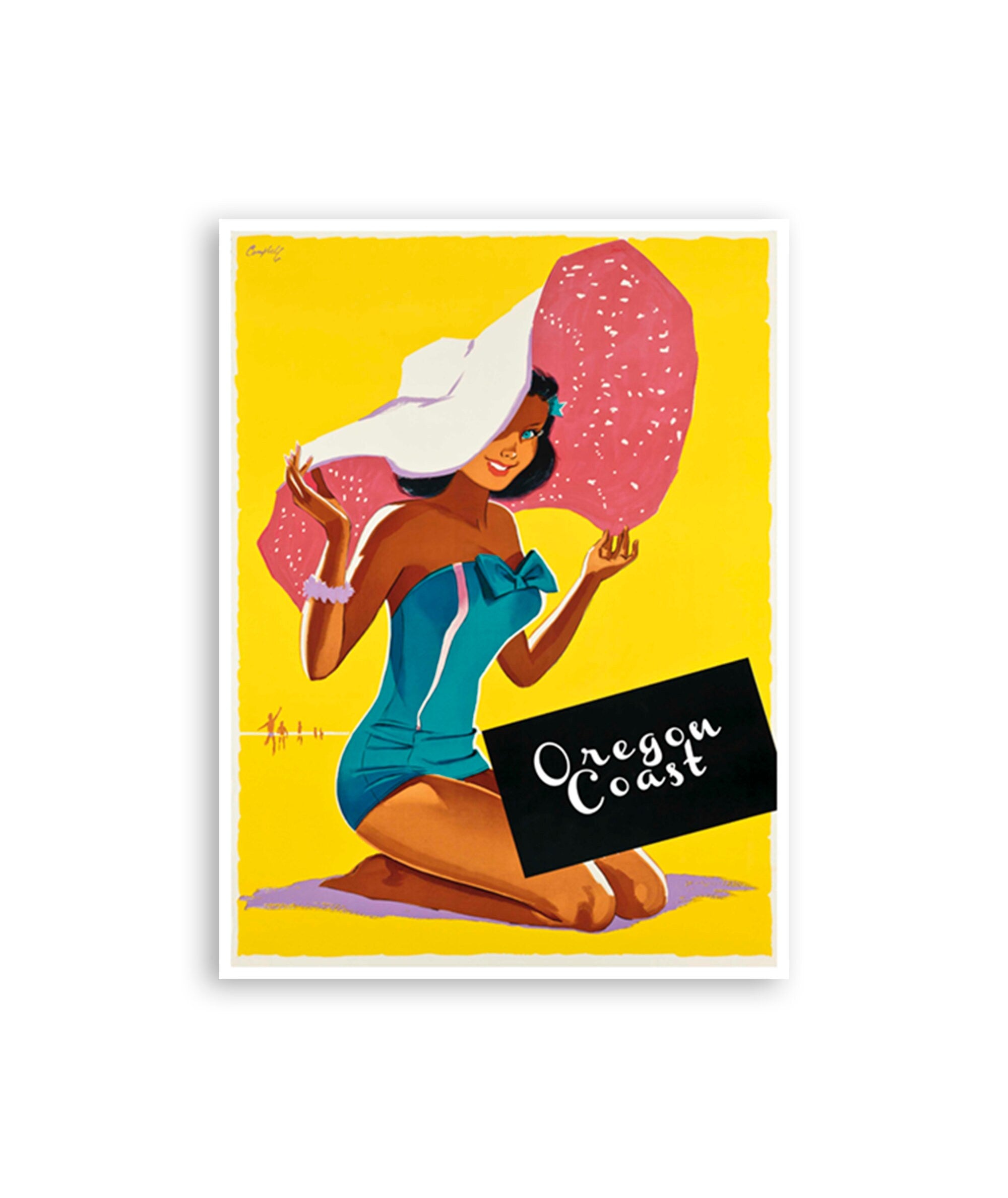 Oregon Coast Art Print Oregon Travel Poster Vintage Home Decor (XR3899)