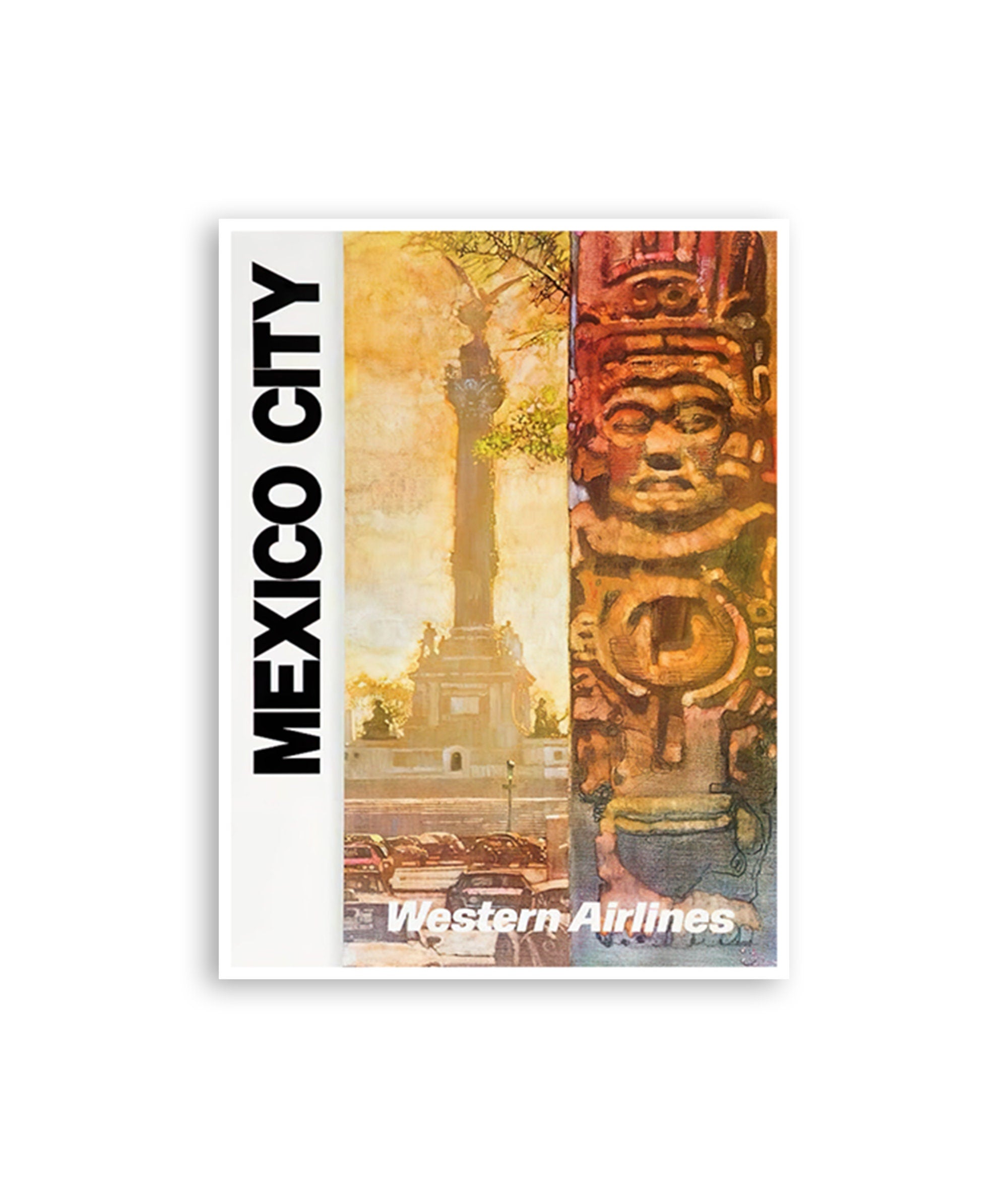 Mexico City Print Vintage Travel Poster Mexican Art Print (H1226)