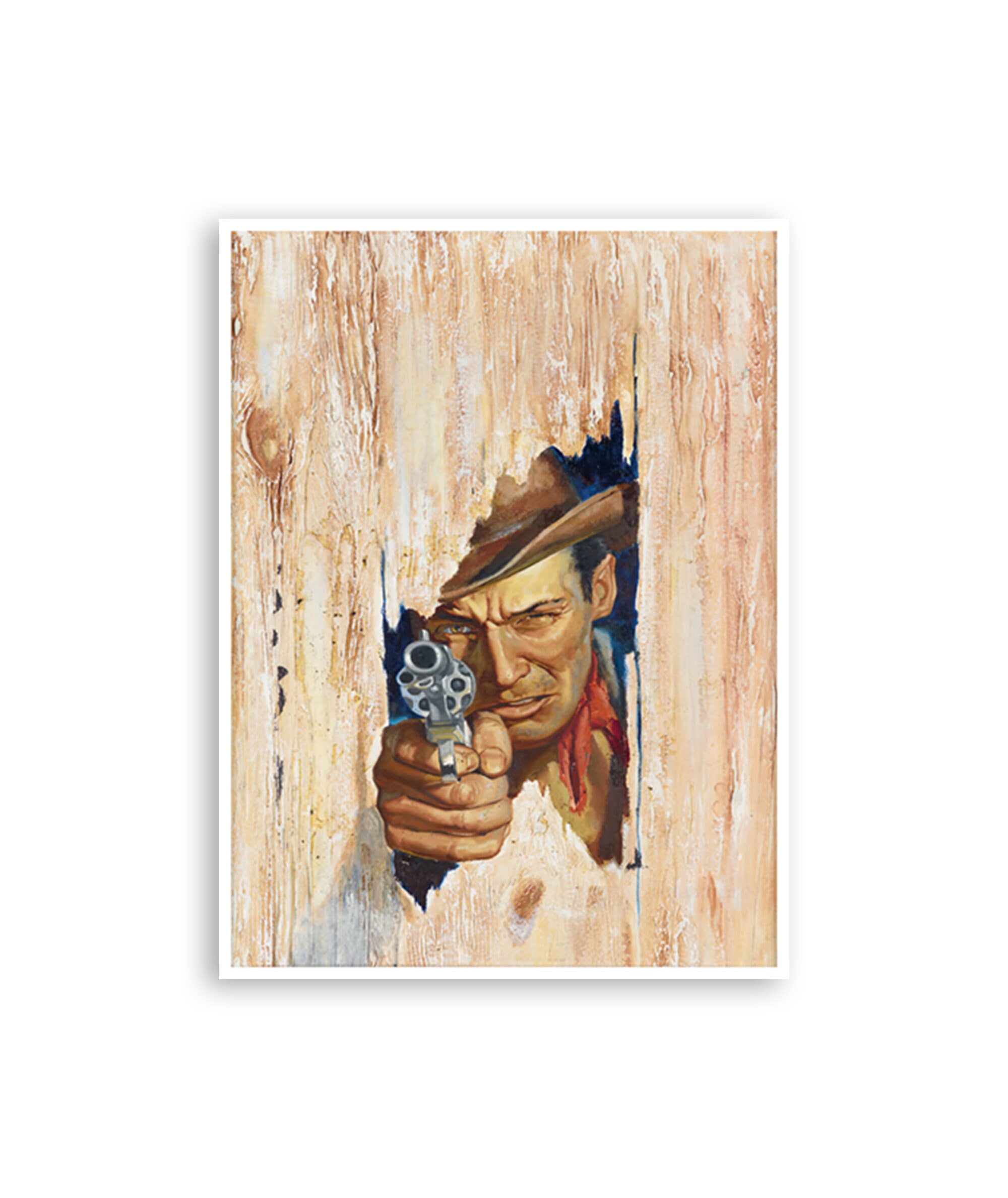 Western Poster Gun Fighter Print For Bar Room Man Cave Poster (H1316)