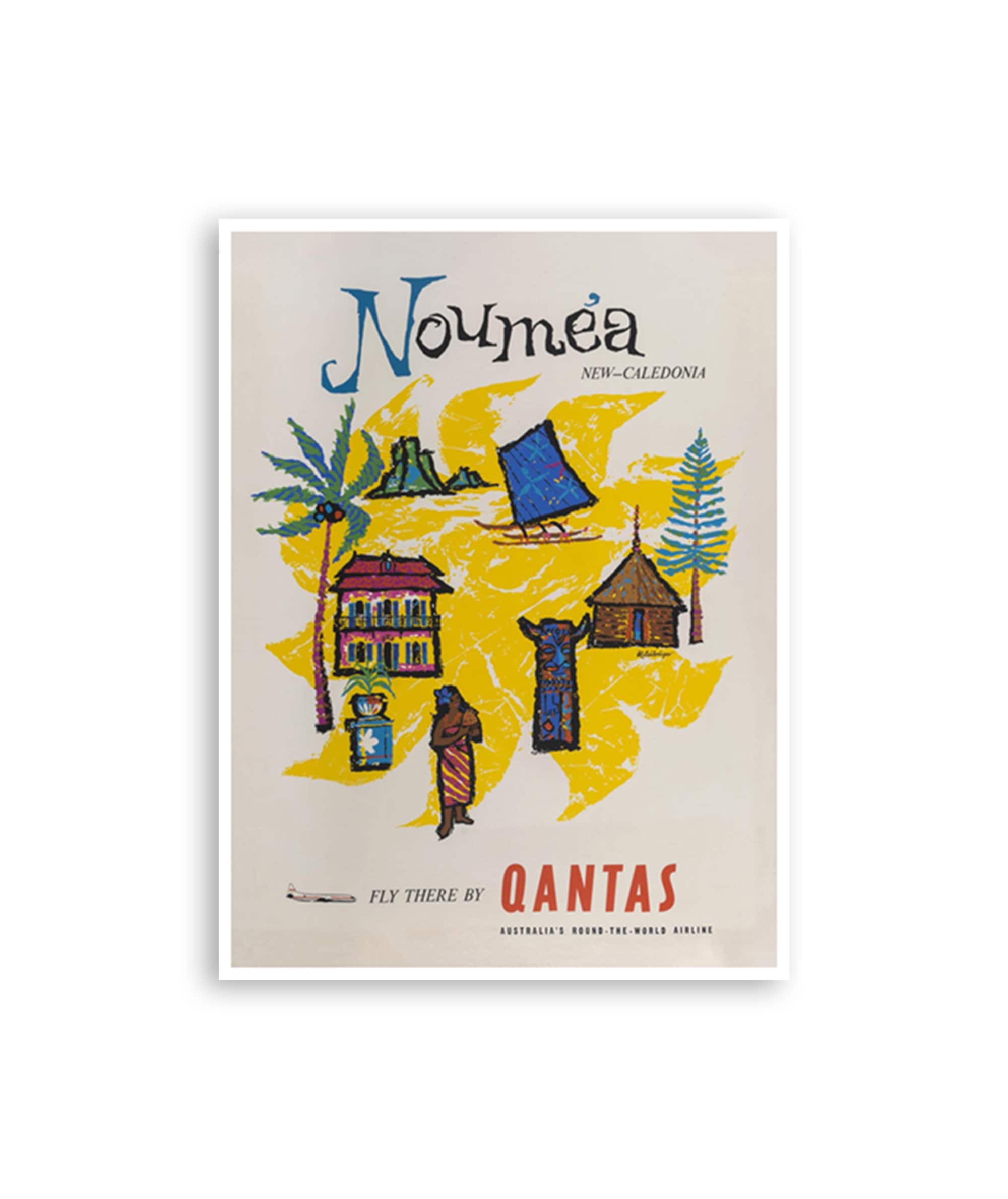 Nouméa Art New Caledonia Travel Poster South Pacific Islands Print (XR3528)