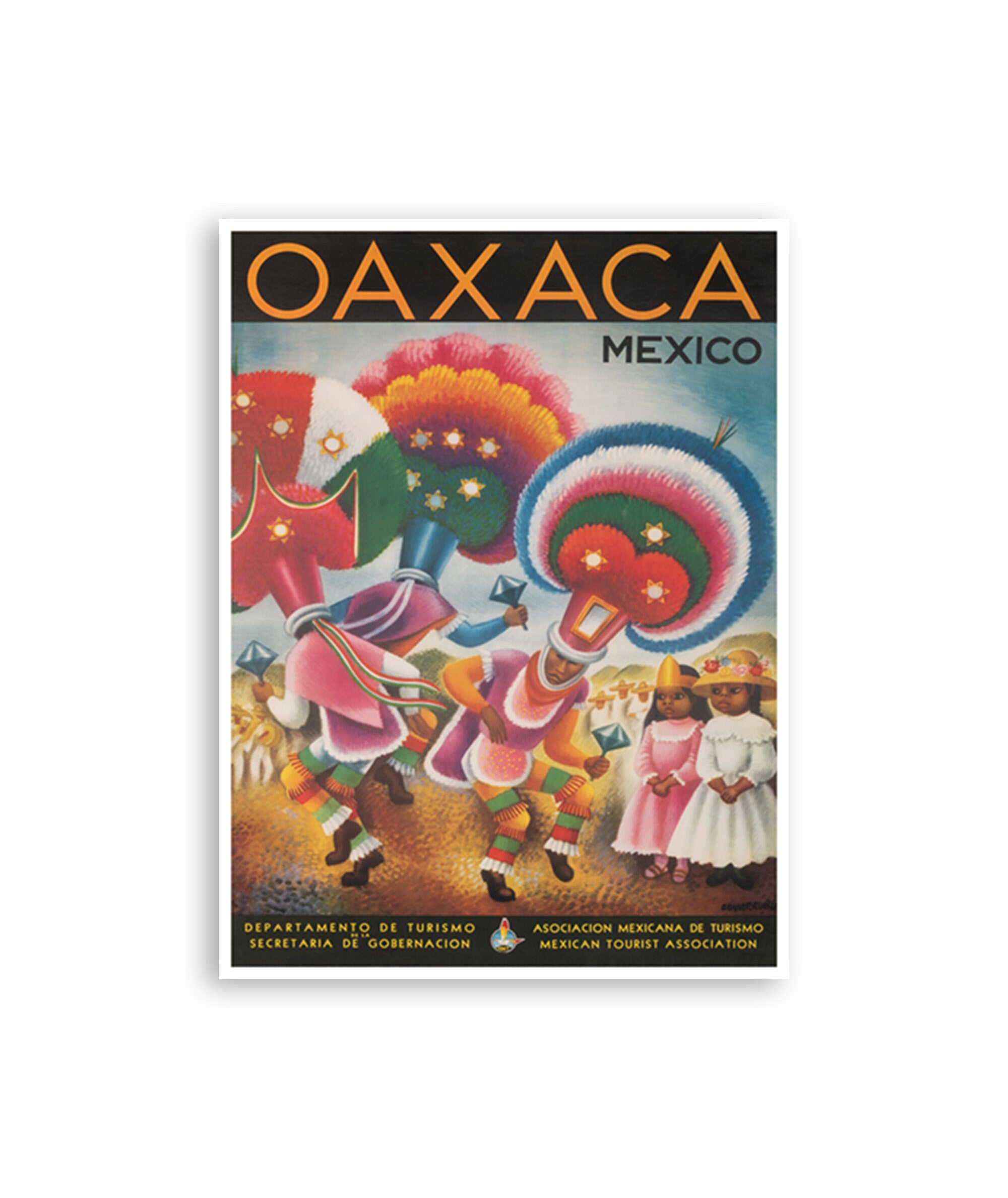 Vintage Oaxaca Art Mexico Travel Poster Print Mexican Home Decor (XR3730)