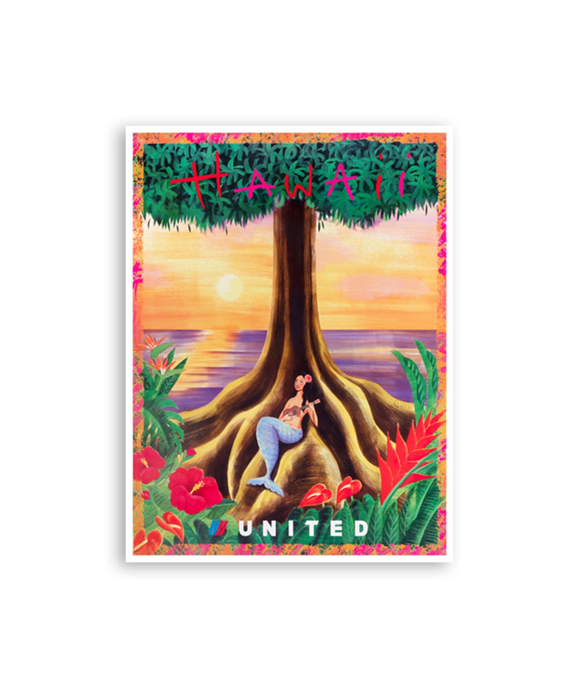 Vintage Hawaii Poster Hawaiian Art Retro Travel Print (XR4252)