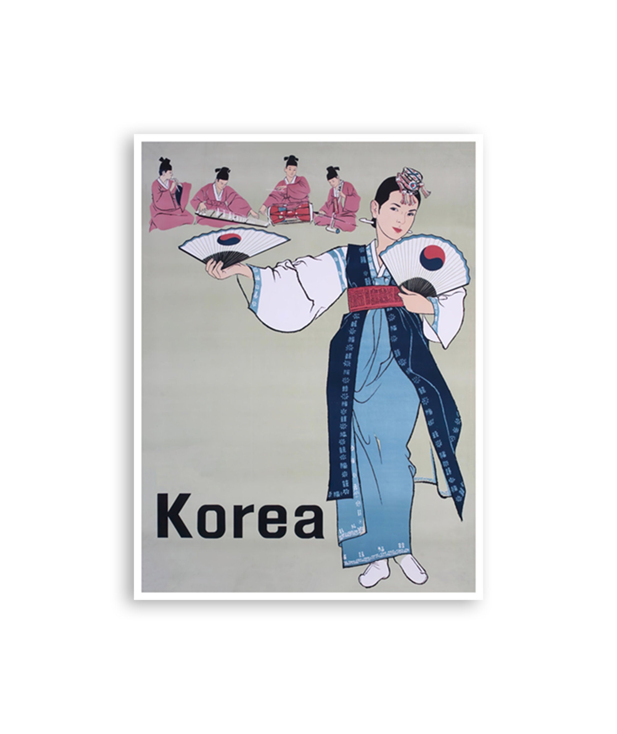 Korea Art Print Asia Travel Poster South Korean Gift (XR4283)