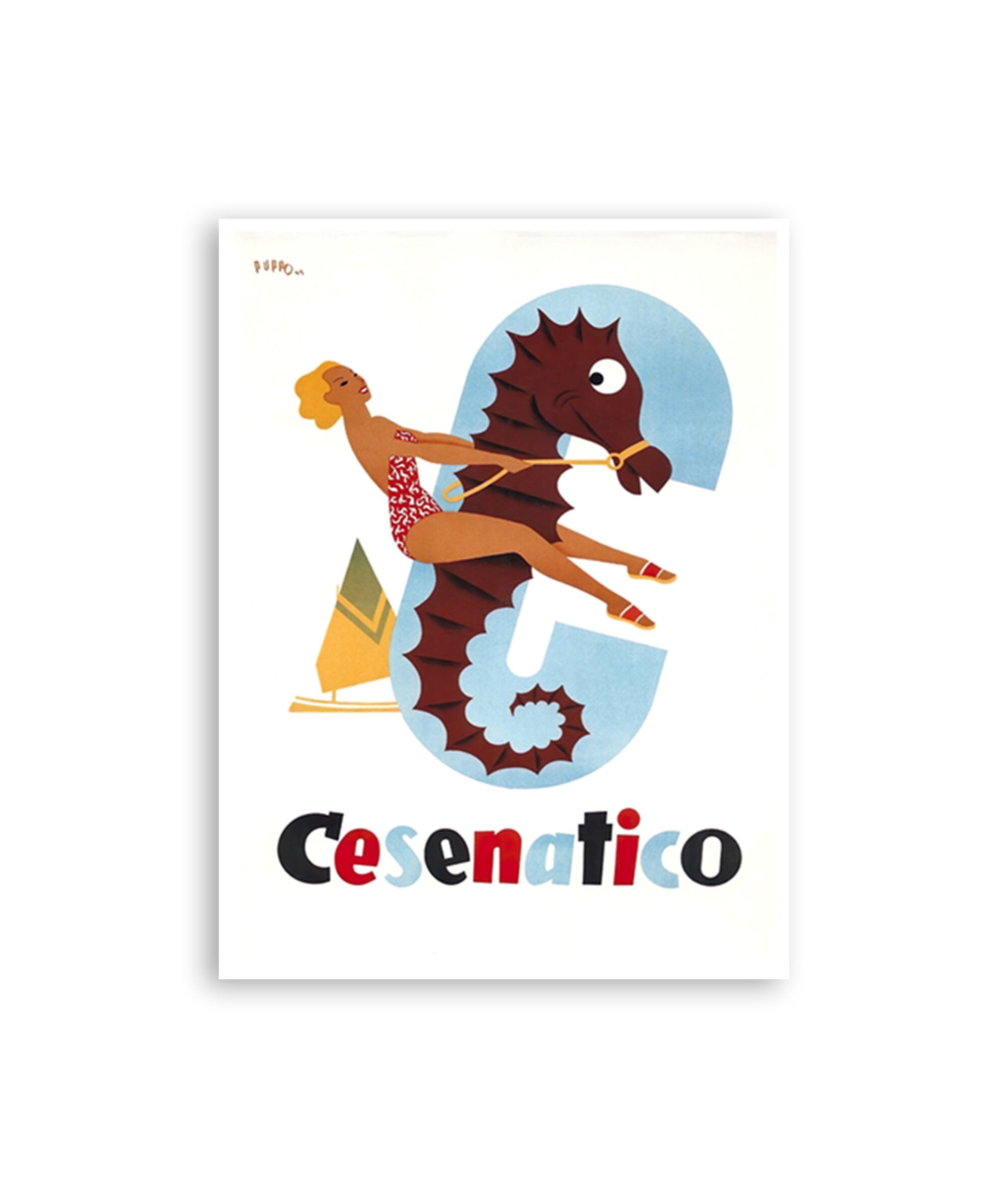 Cesenatico Poster Italy Travel Art Home Decor Vintage Italian Print (H1350)