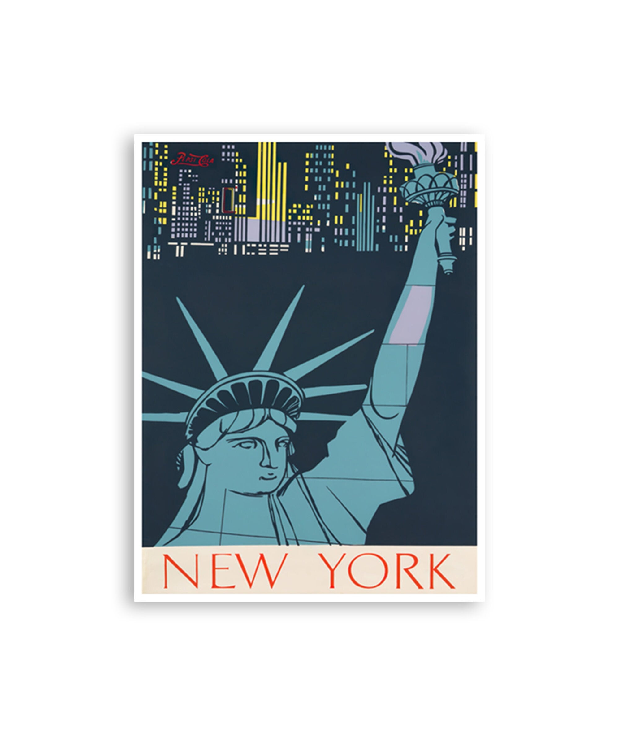 Retro New York Art NY Travel Poster Vintage Print (H1395)