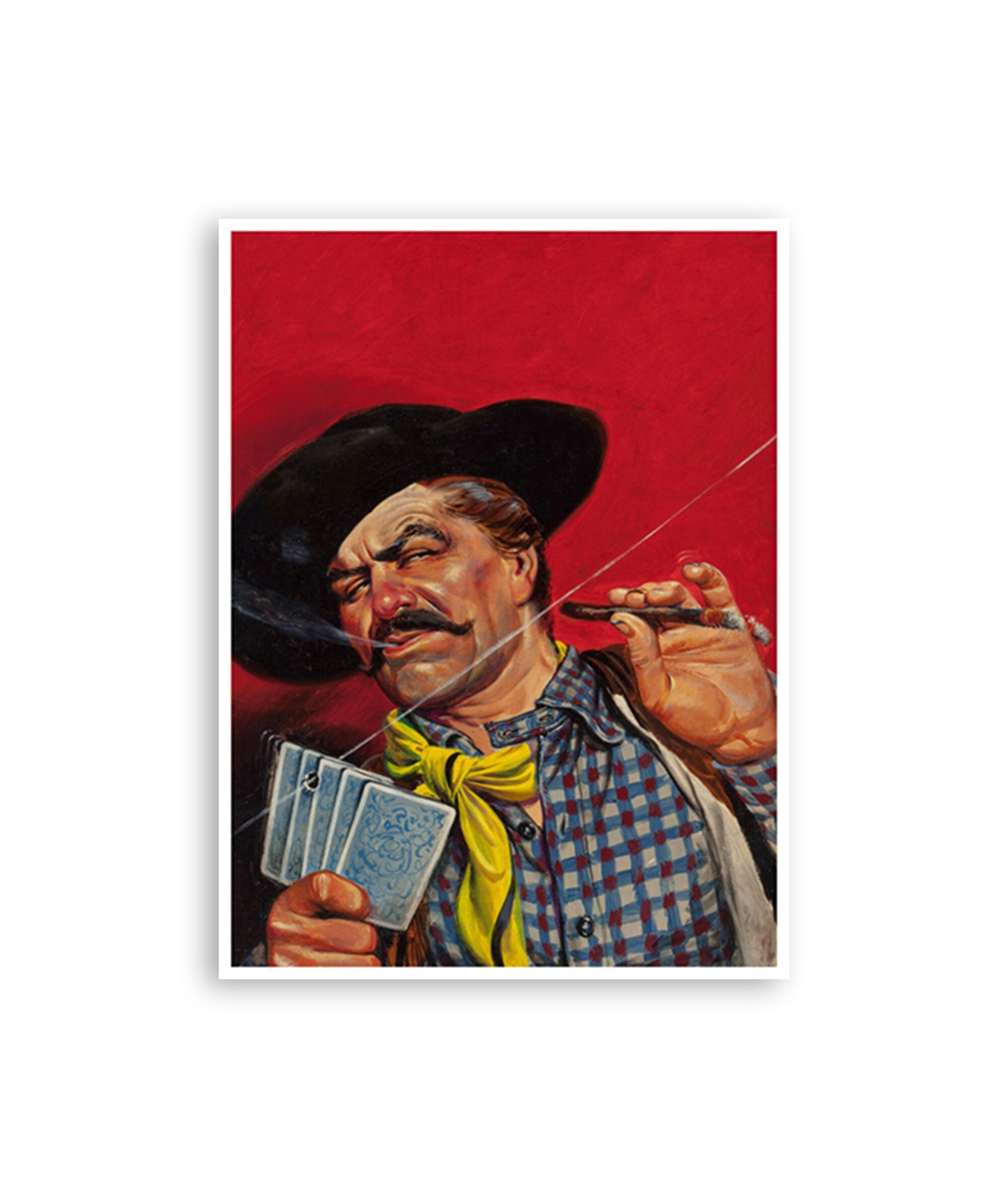 Poker Room Art Western Decor Print For Bar Room Man Cave Poster (H1326)