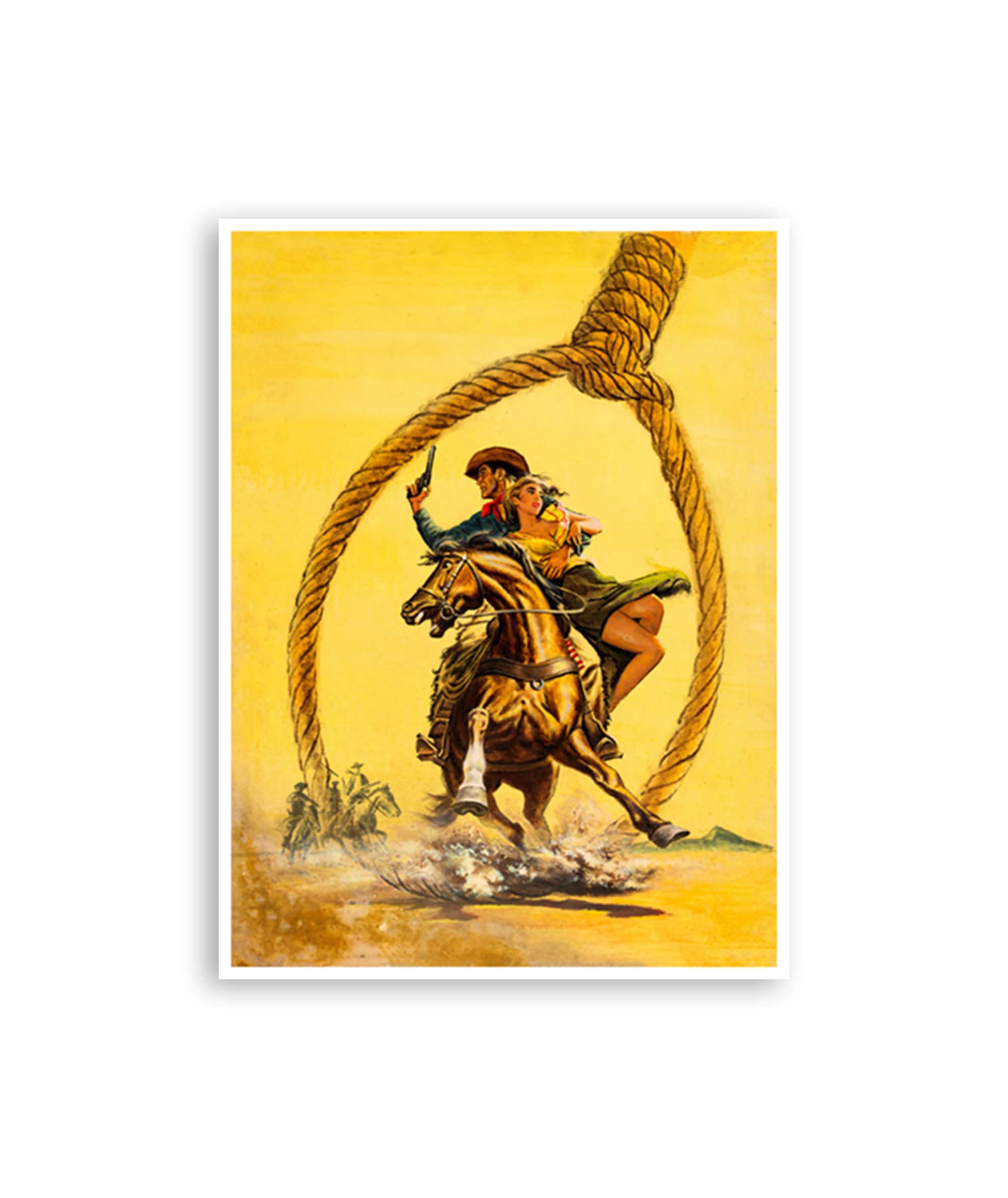 Western Print Outlaw Poster Gun Fighter Art For Bar Room Man Cave Poster (H1358)