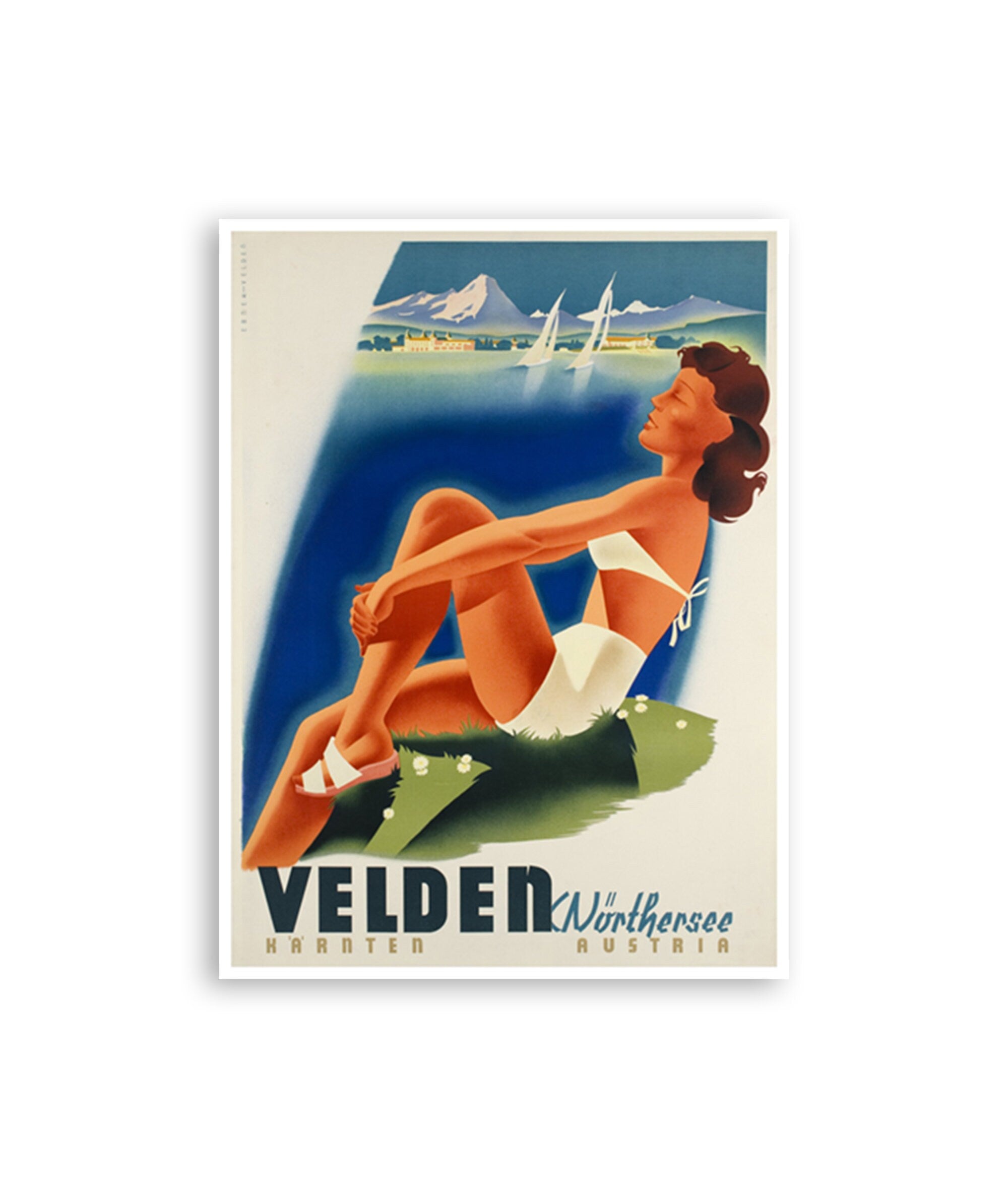 Carinthia Poster Austria Travel Art Retro Austrian Decor Vintage Print (H931)