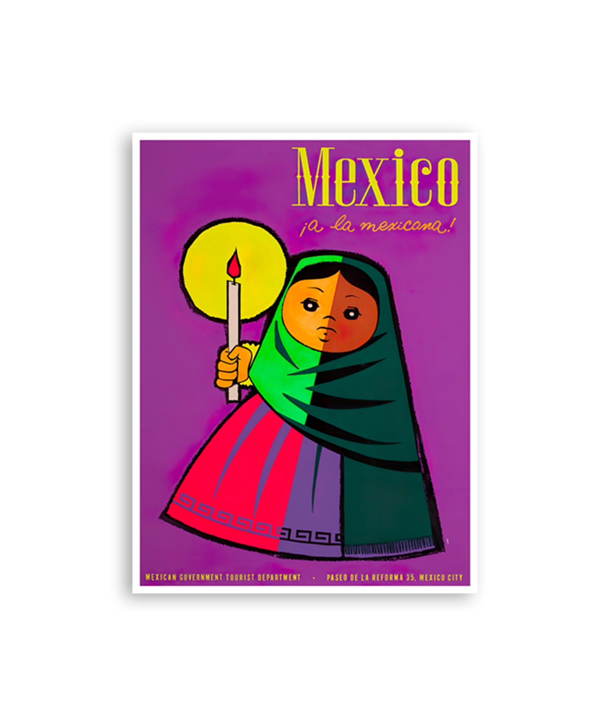 Vintage Mexican Art Mexico Travel Poster Print For Kids Room (XR4303)