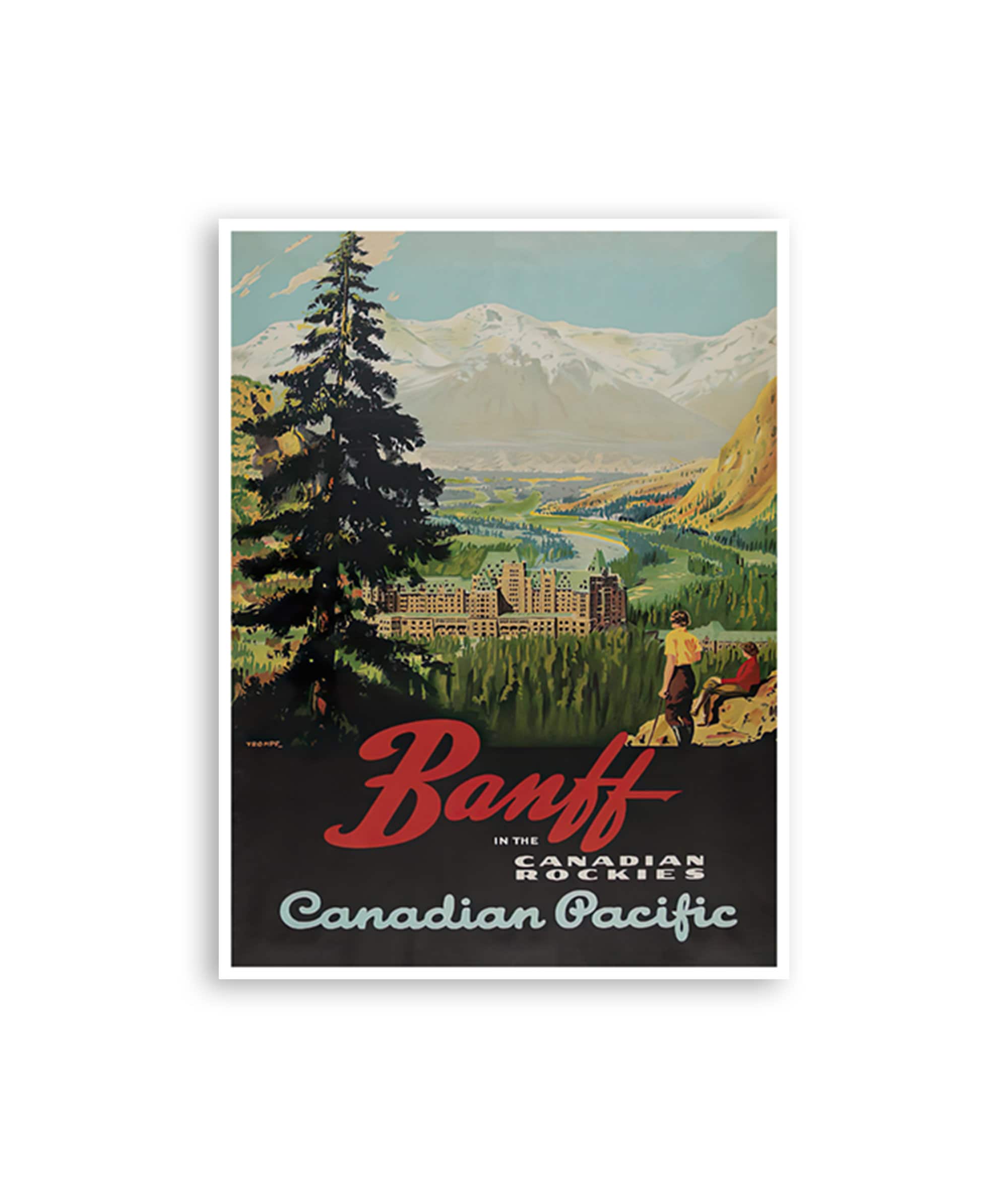 Vintage Banff Art Canada Travel Poster Canadian Decor Print (H1289)
