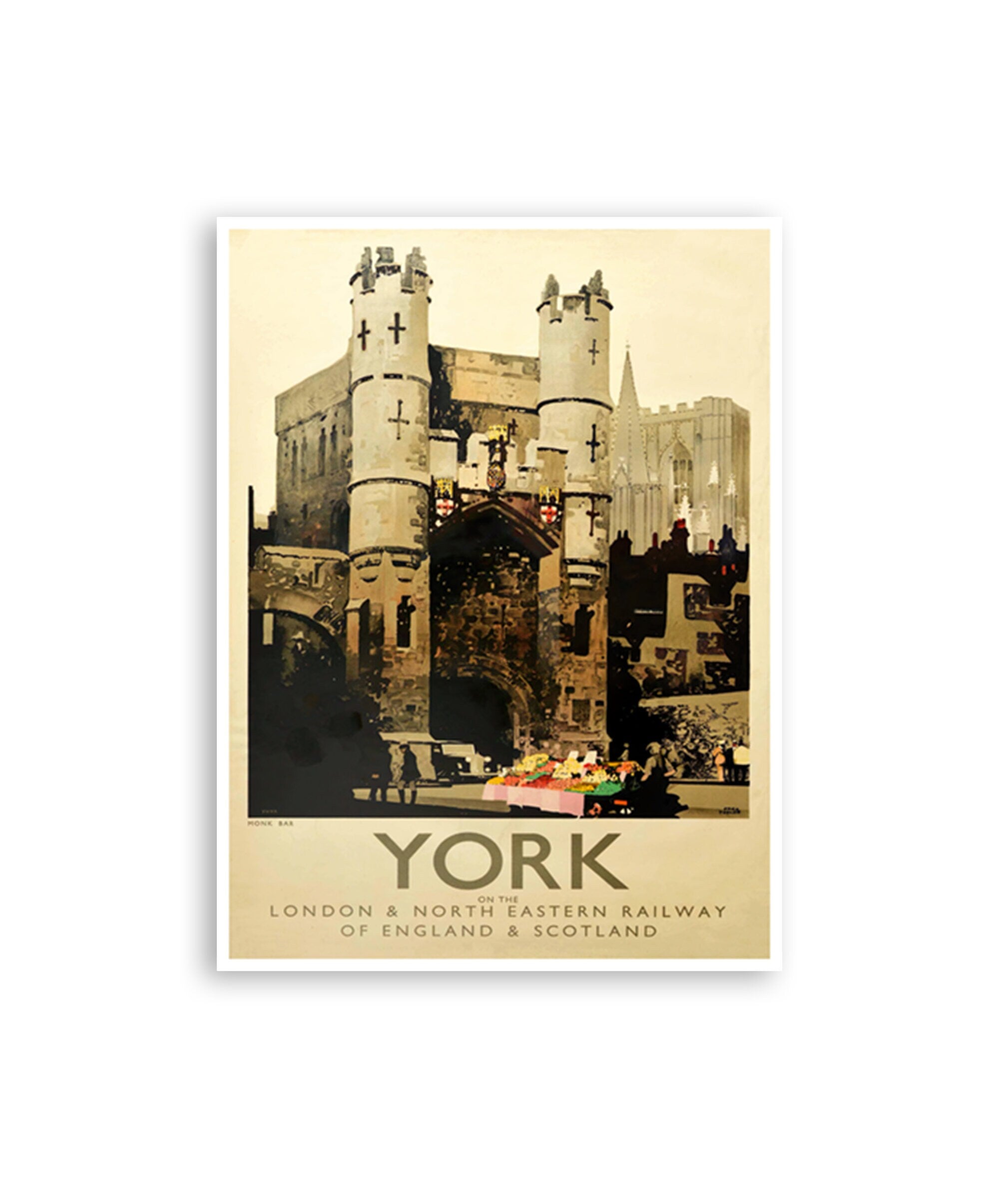 York England Poster Vintage Travel Art English Tourism Print (XR4421)