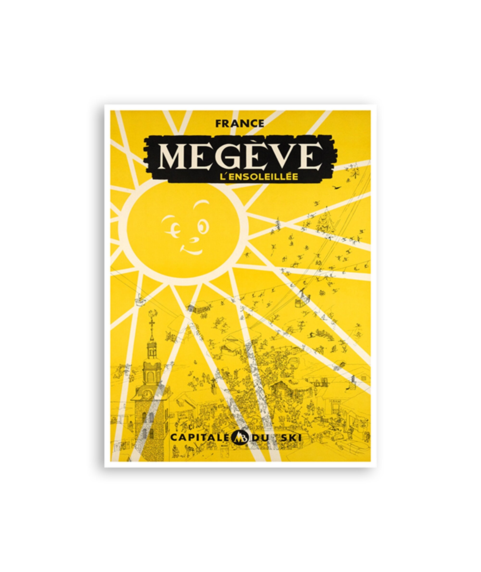 Megeve France Art Travel Poster Sports Decor Vintage French Print (H744)