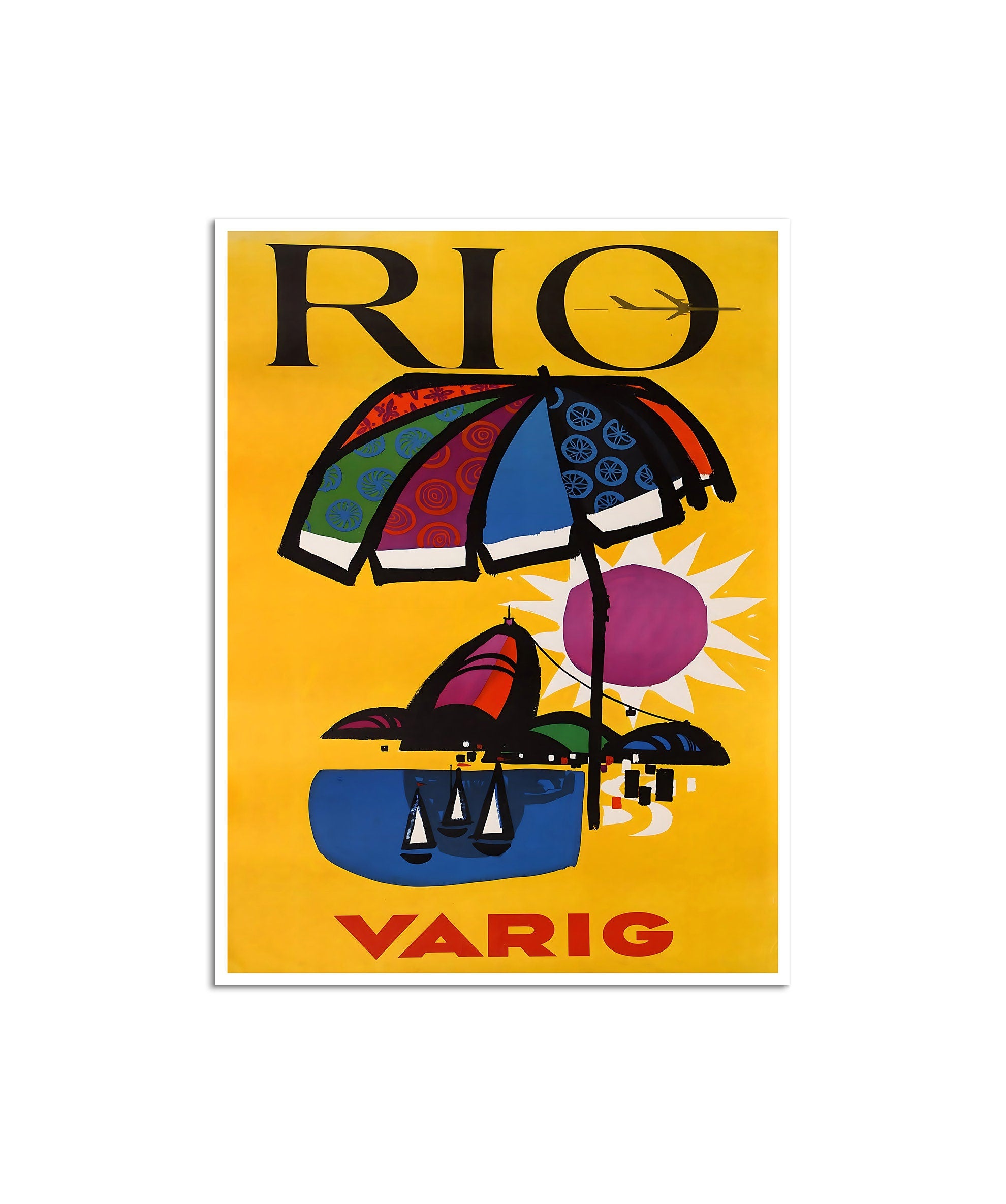 Brazil Vintage Art Rio De Janeiro Poster Travel Print (XR4481)