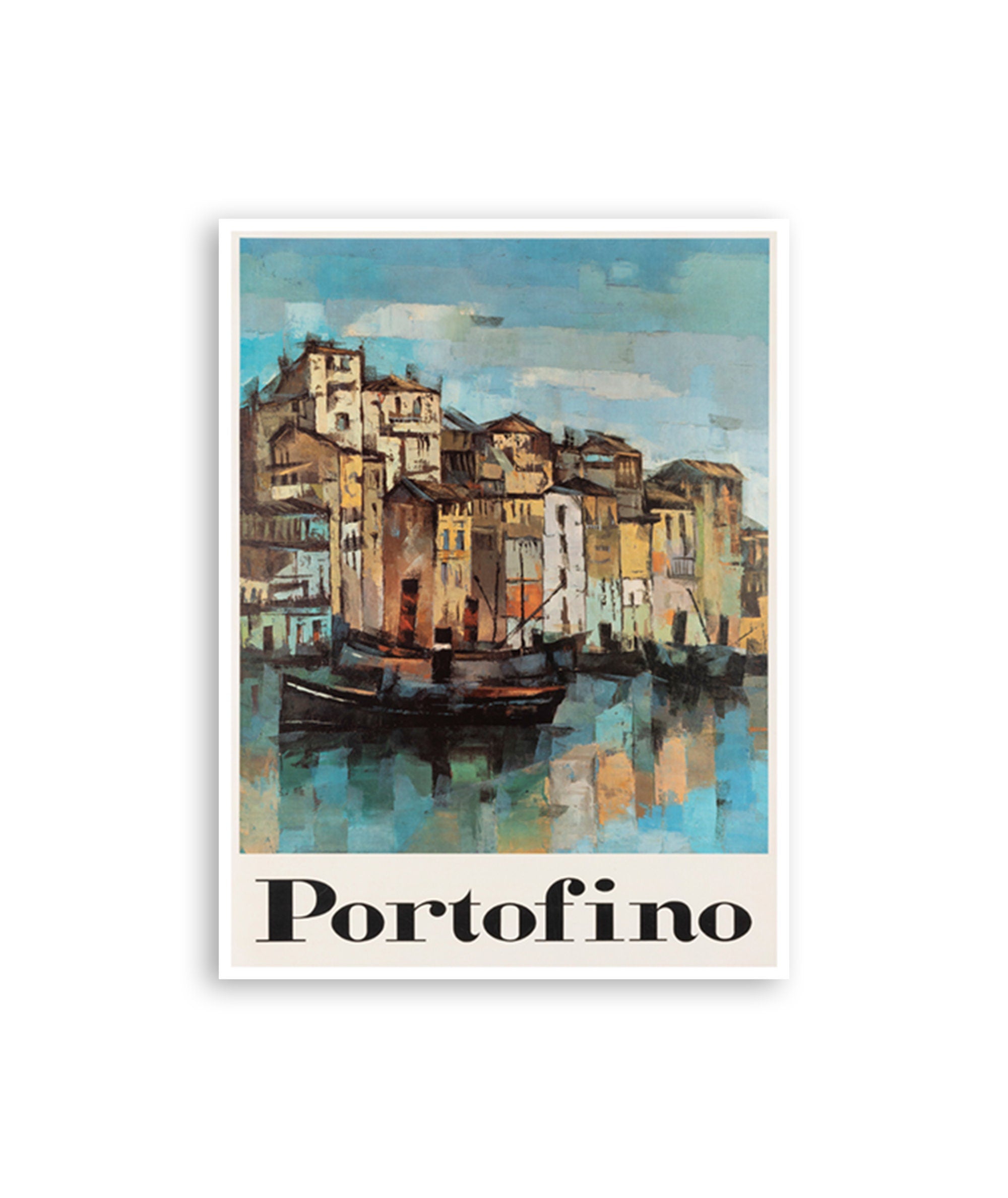 Portofino Italy Art Vintage Travel Poster Italian Wall Art Print (XR3816)
