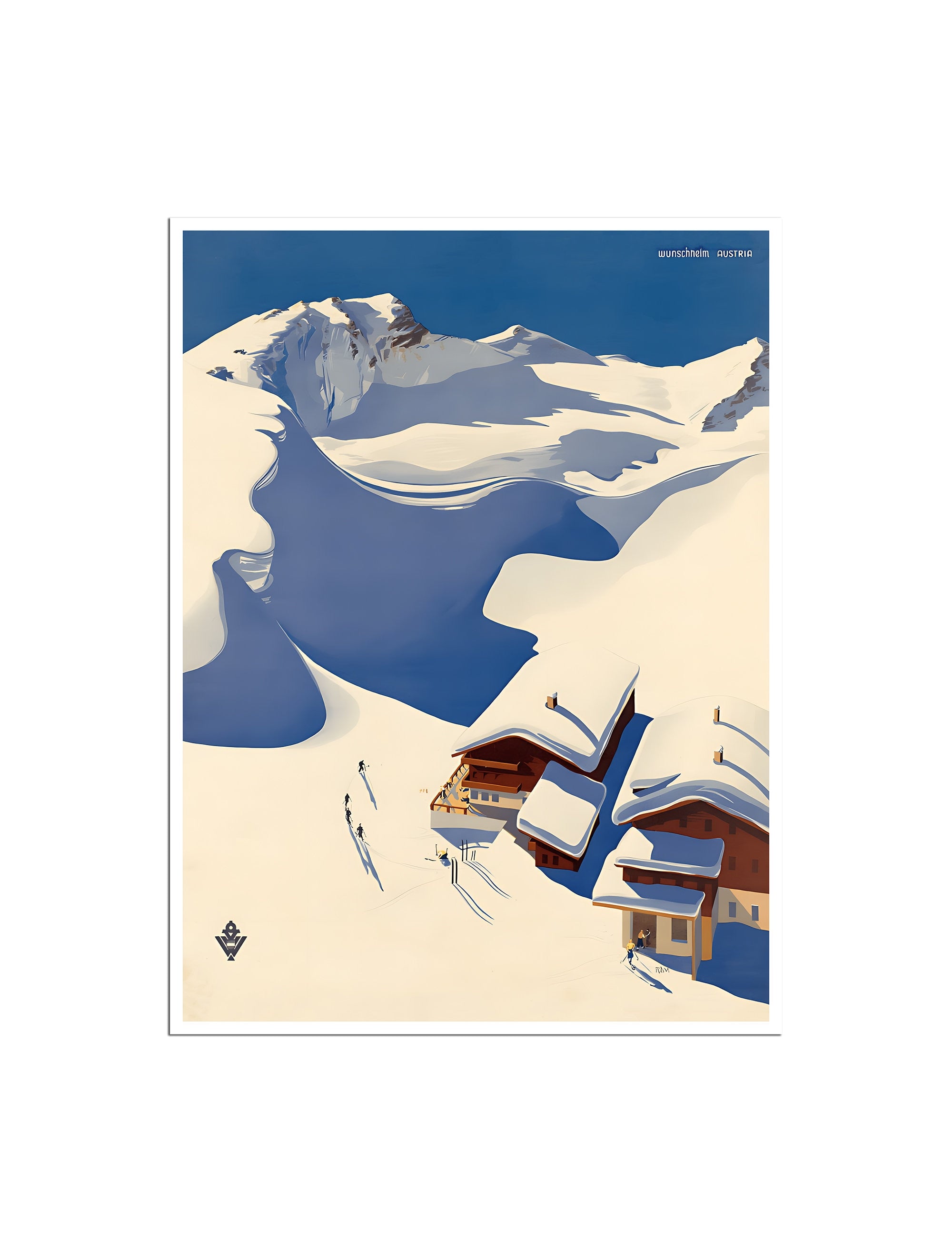 Ski Travel Art Print Skiing Vintage Home Decor Poster (ZT140)