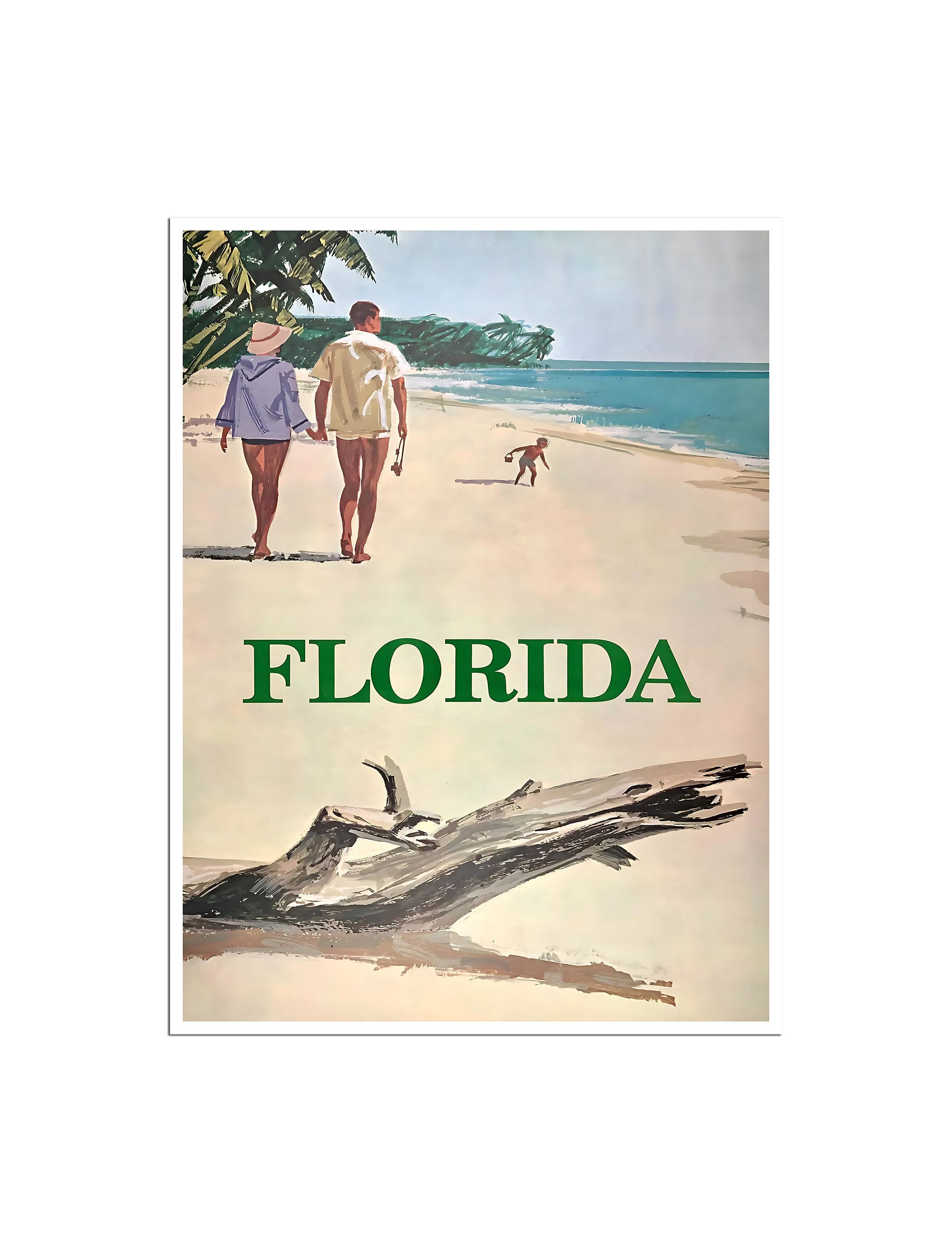 Florida Travel Poster Vintage Floridian Art Retro Print (H1519)