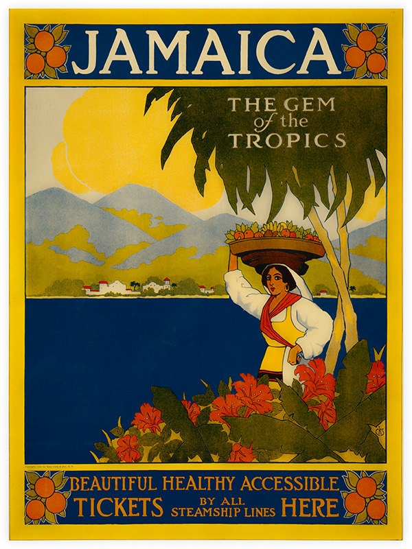 Travel Poster Jamaica Gift Vintage Art Print (TR6)