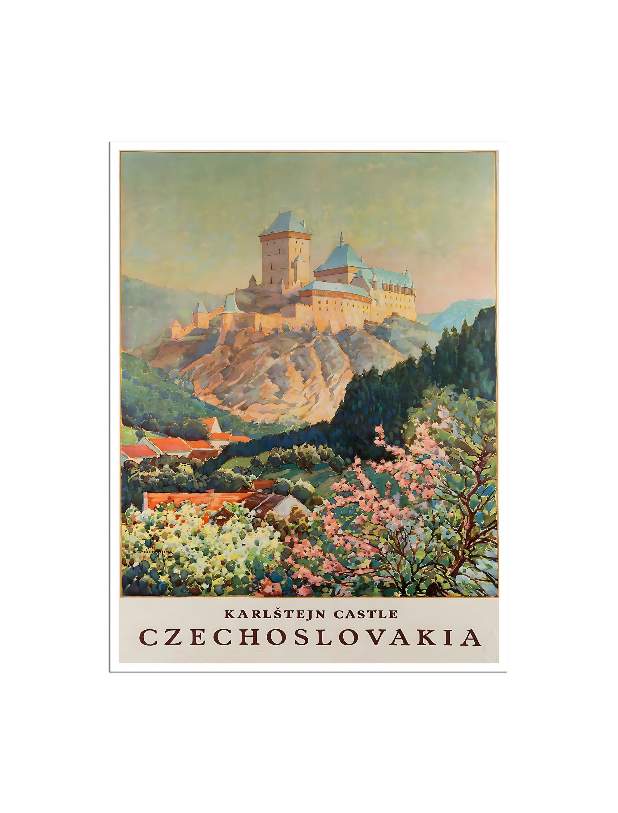 Czechoslovakia Art Poster Gift Travel Print Vintage Home Decor (XR2977)