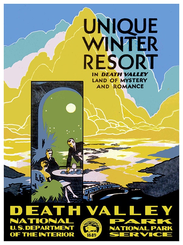 Death Valley National Parks Travel Poster Vintage Art Print (TR50)