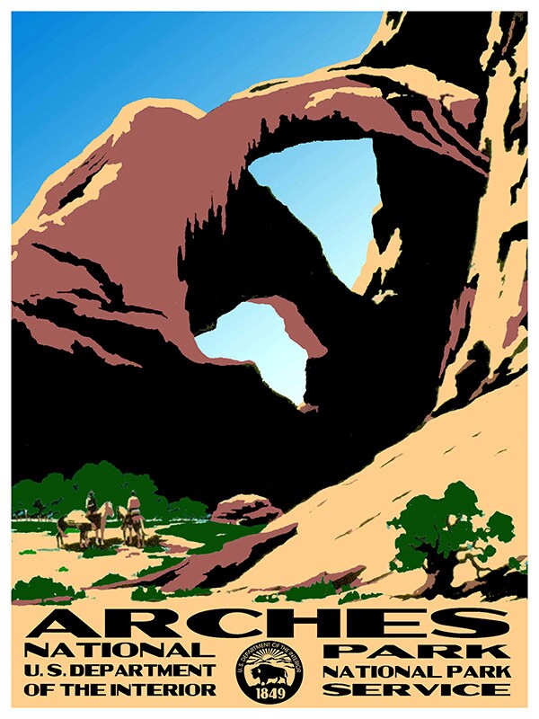 Arches National Park Poster Vintage Art Print (TR58)
