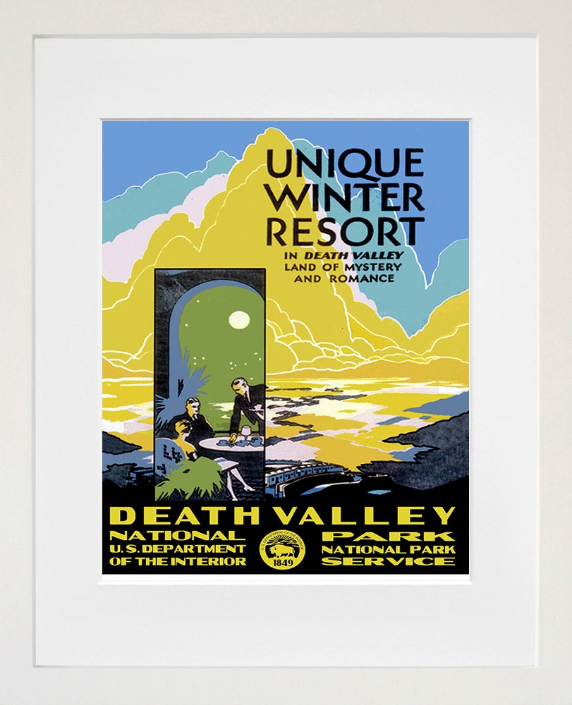 Death Valley National Parks Travel Poster Vintage Art Print (TR50)