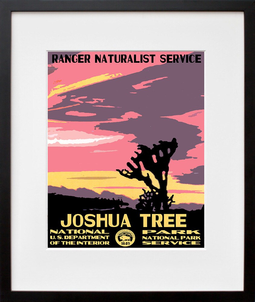 Joshua Tree National Parks Travel Poster Vintage Art Print (TR61)