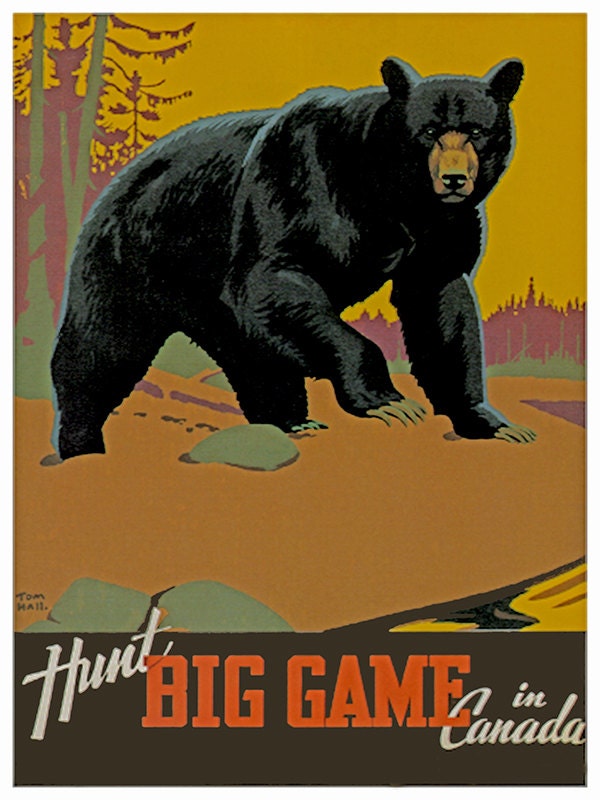 Canada Hunting Art Travel Poster Tourism Print (TR20)