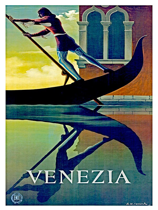 Venice Italy Art Wall Print Travel Poster (TR49)