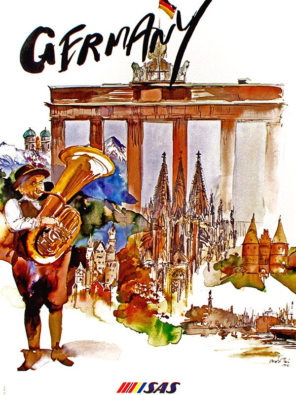Travel Poster Art Germany Airline Print (TR39)