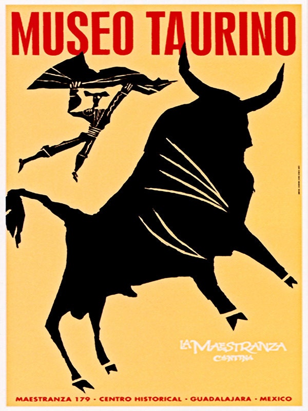 Bullfighter Mexico Art Travel Poster Tourism Print (TR19)