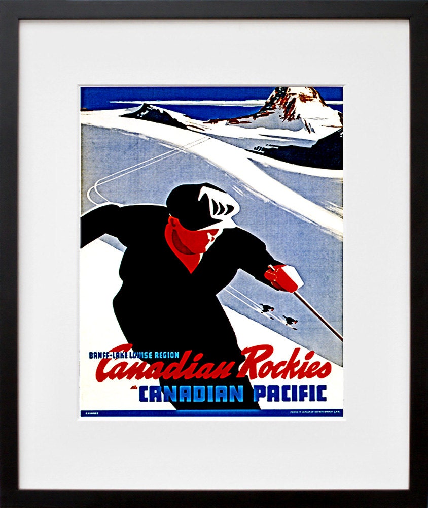 Canada Ski Travel Poster Skiing Art Home Decor Print (TR75)